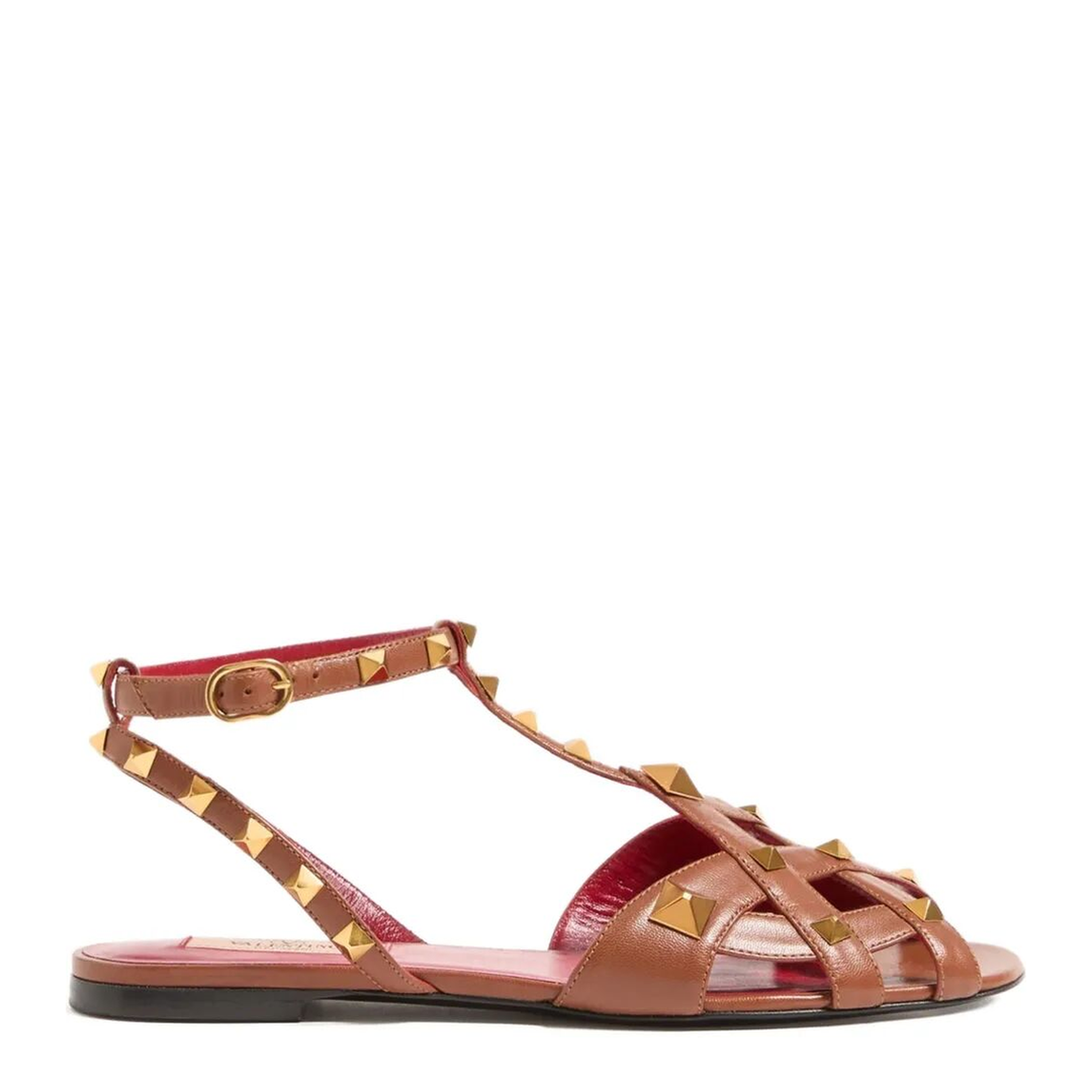 Studdy Kidskin Flat Sandals - Image 1