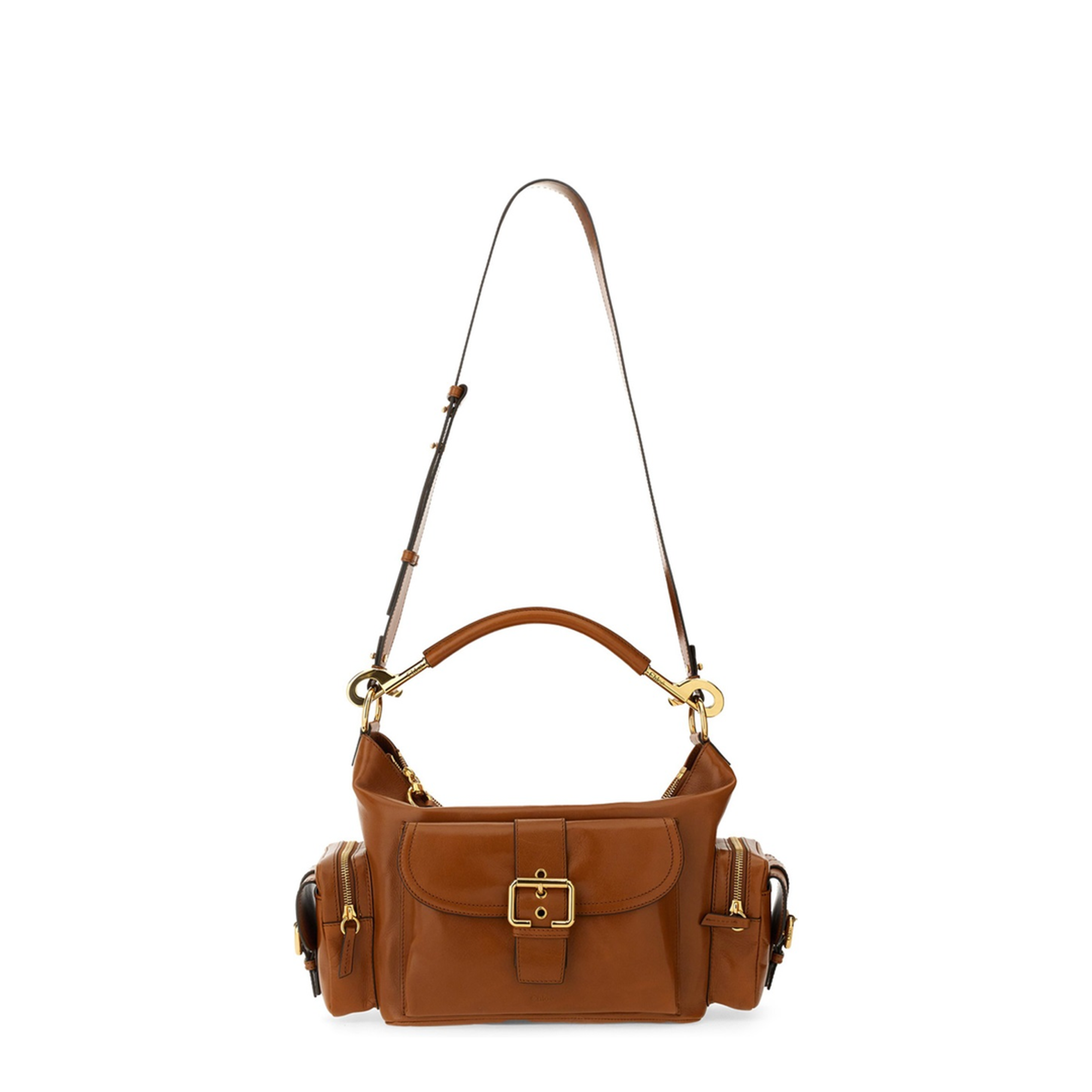 Shiny Buffalo Leather Camera Bag - Clay Brown - Image 2