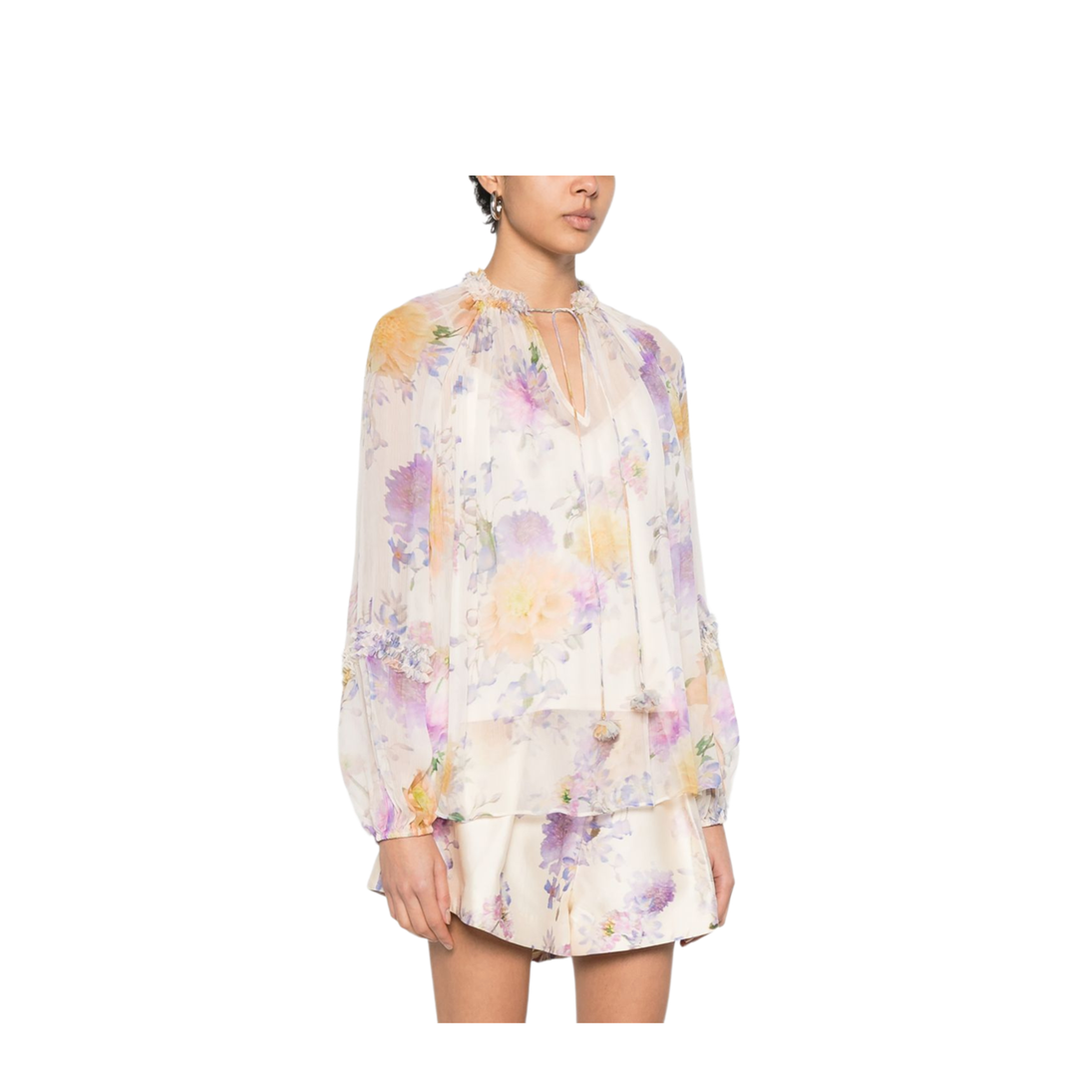 Luna Ruffle Floral Blouse - Image 4