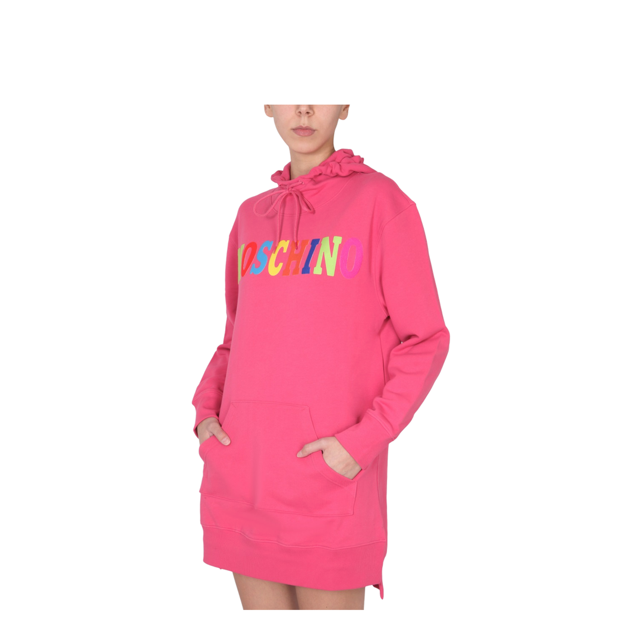 Dress with Multicolor Flocked Logo - Image 4