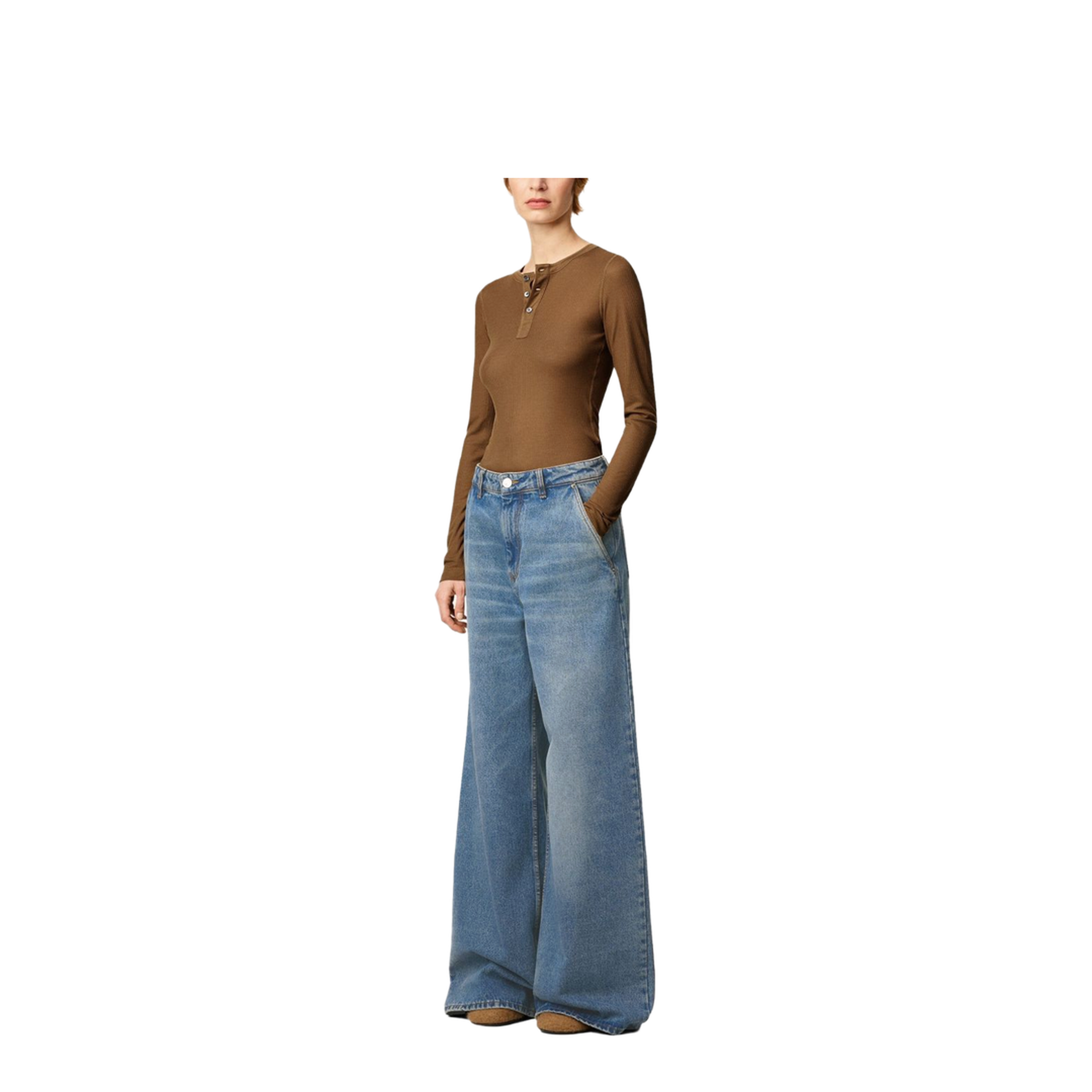Wide-Leg Denim Jeans - Image 3