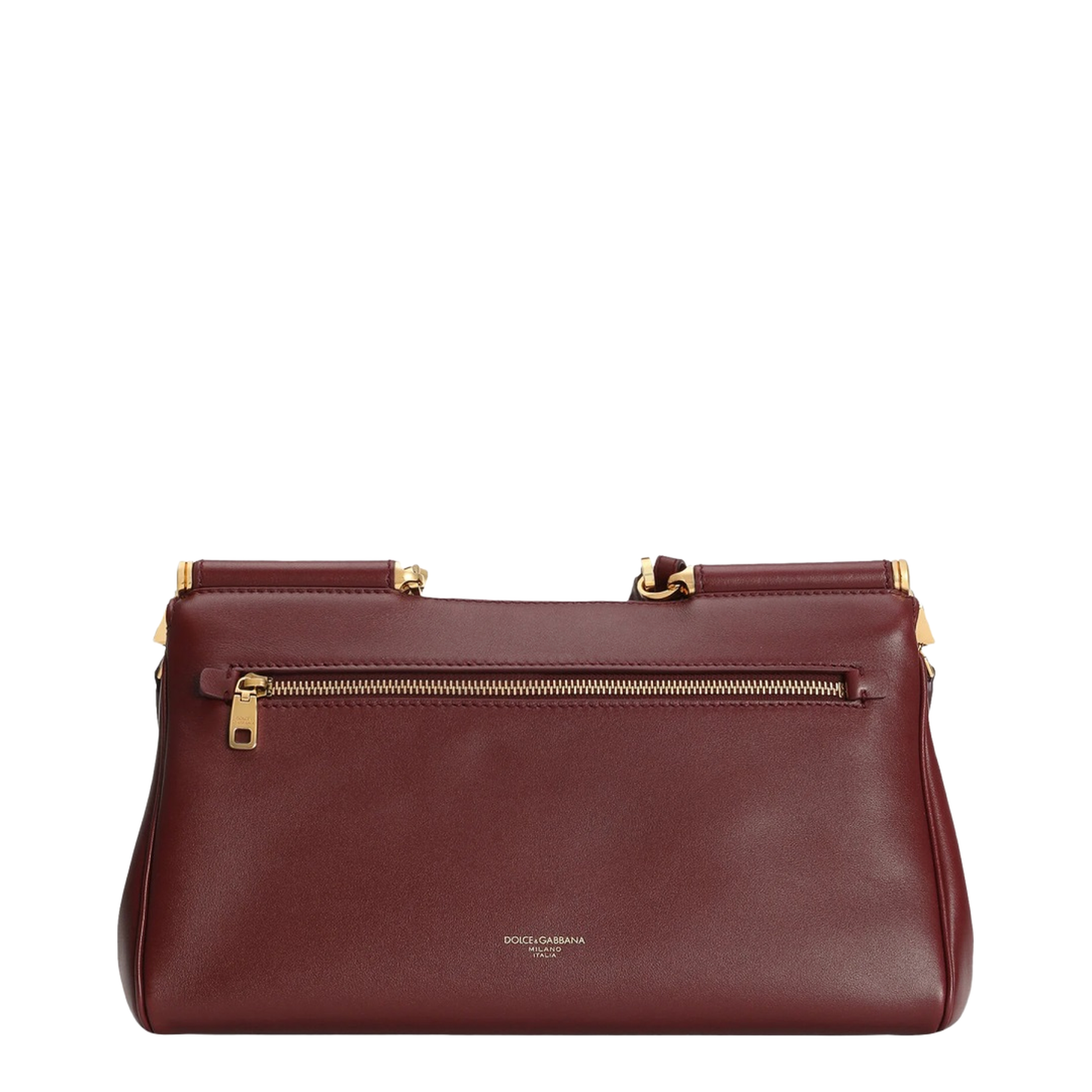 My Sicily Calfskin Handbag - Bordeaux - Image 4
