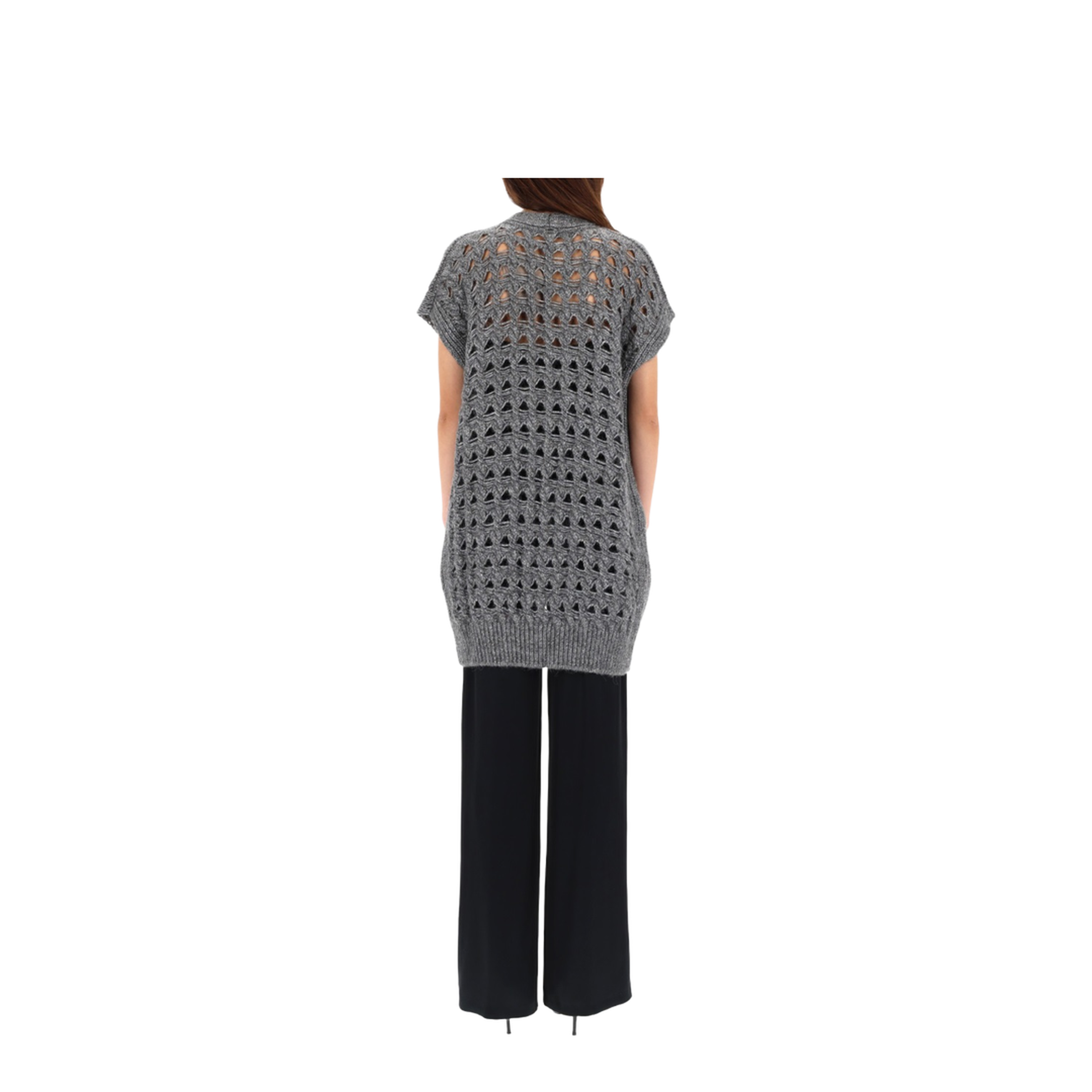 Vest with Perforated Workmanship - Image 3