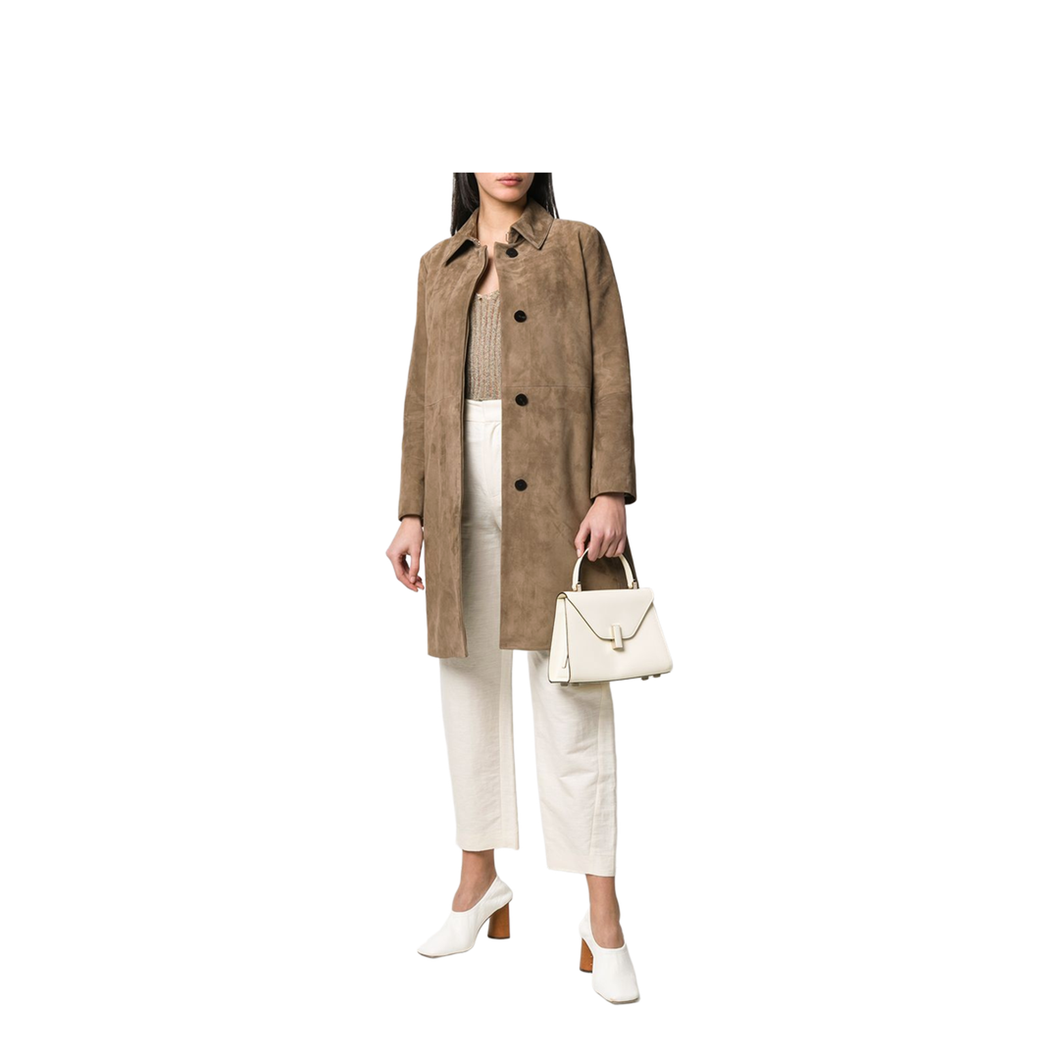 Iside Mini Millepunte Calf Leather Top Handle Bag - Pergamena White - Image 5
