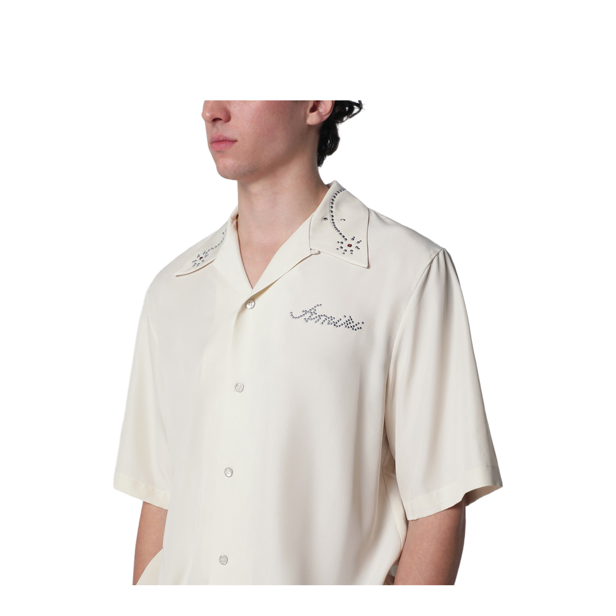 Ivory Shirt with Stud Embroidery - Image 2