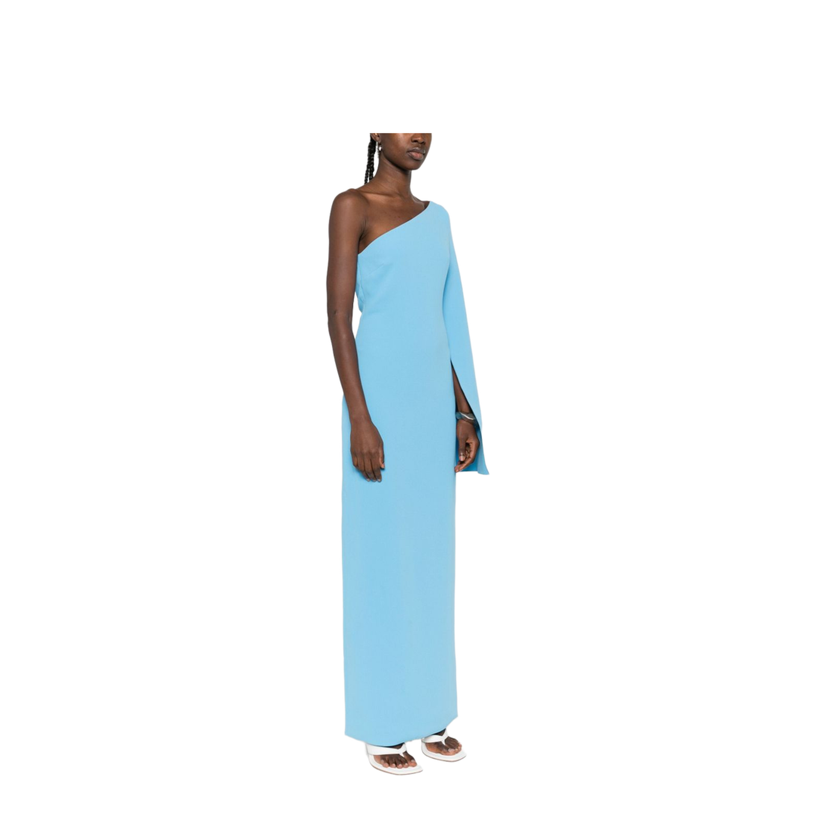 Light Blue One-Shoulder Maxi Dress - Image 4