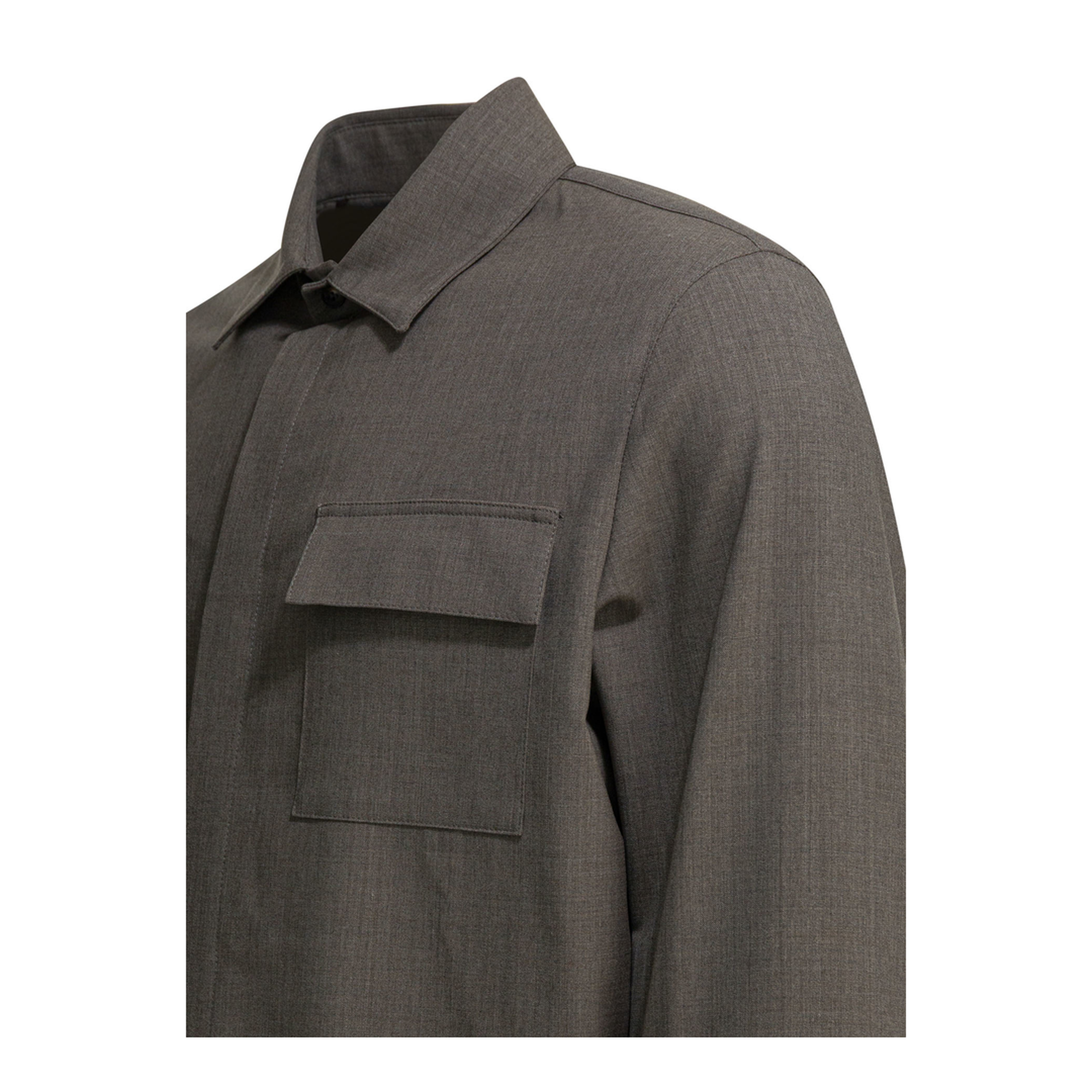 Wool Overshirt Jacket - Image 4