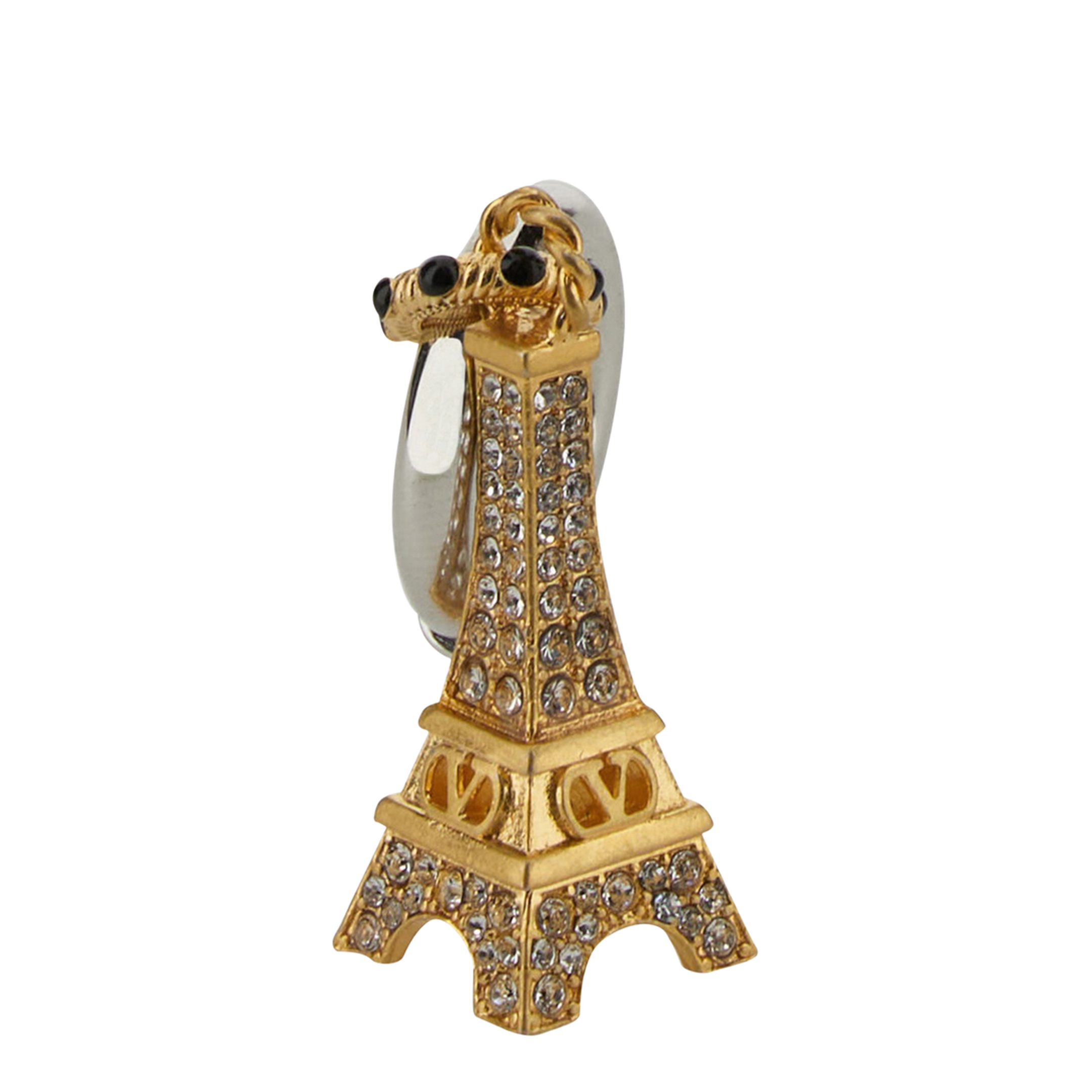 Eiffel Tower Single Earring Jewelry Gold - Image 2