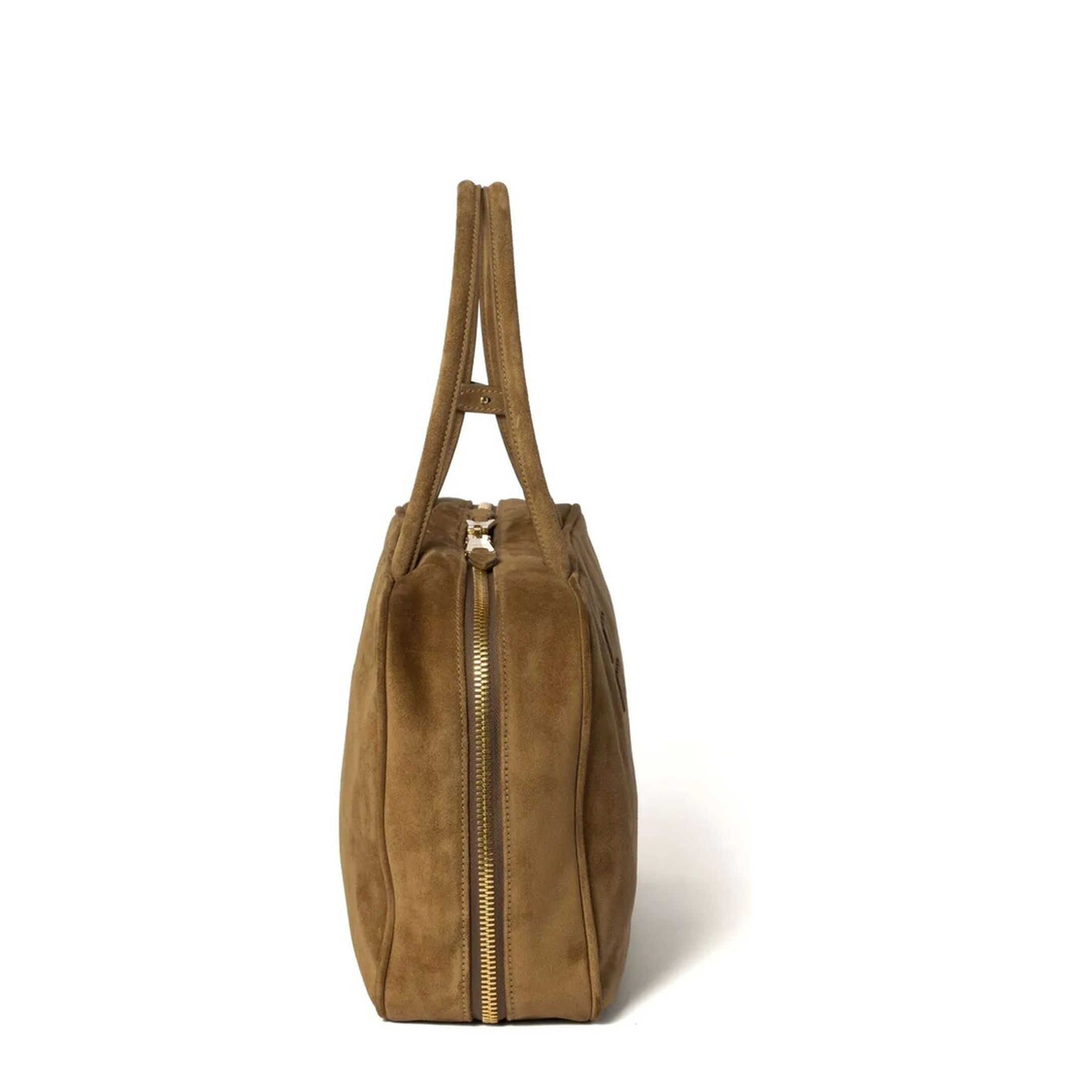 Beau Medium Suede Top-Handle Bag - Olive Green - Image 4