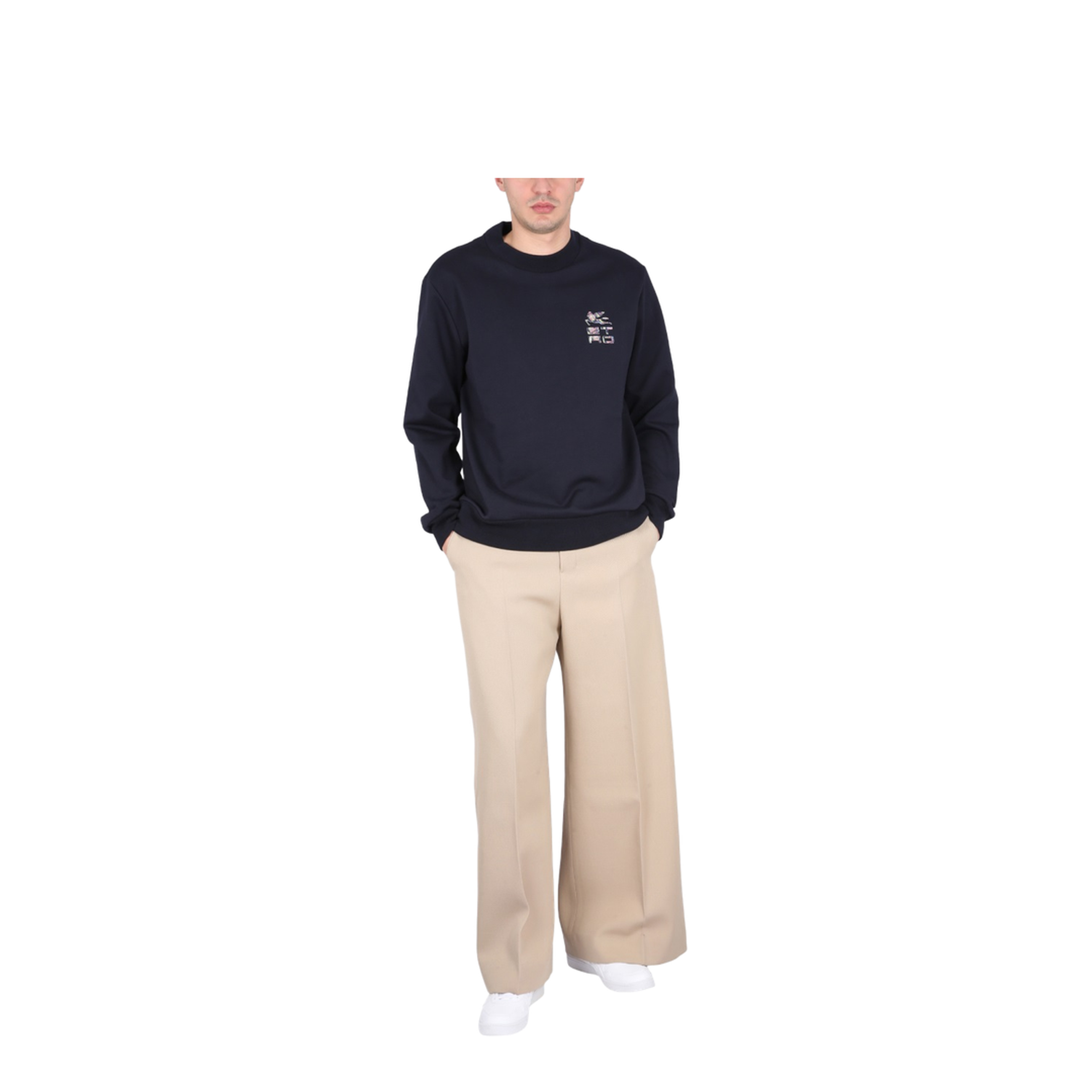 Cotton Sweatshirt with Front Logo - Image 2