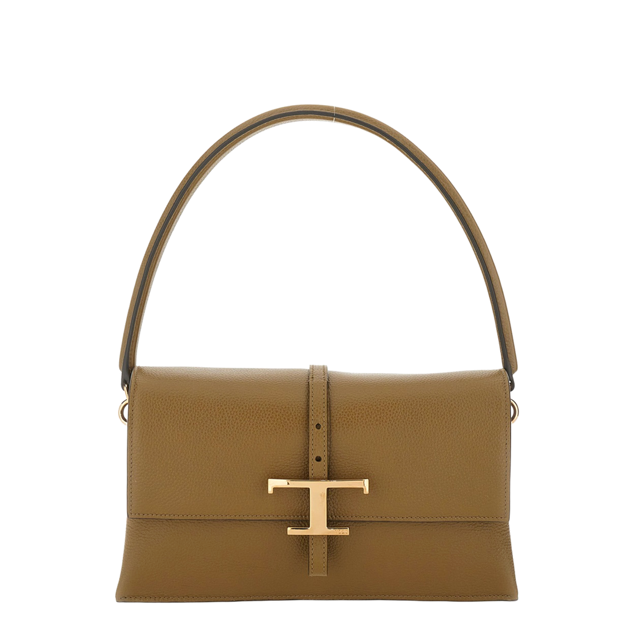 T Timeless Mini Calfskin Flap Bag - Brown - Image 1