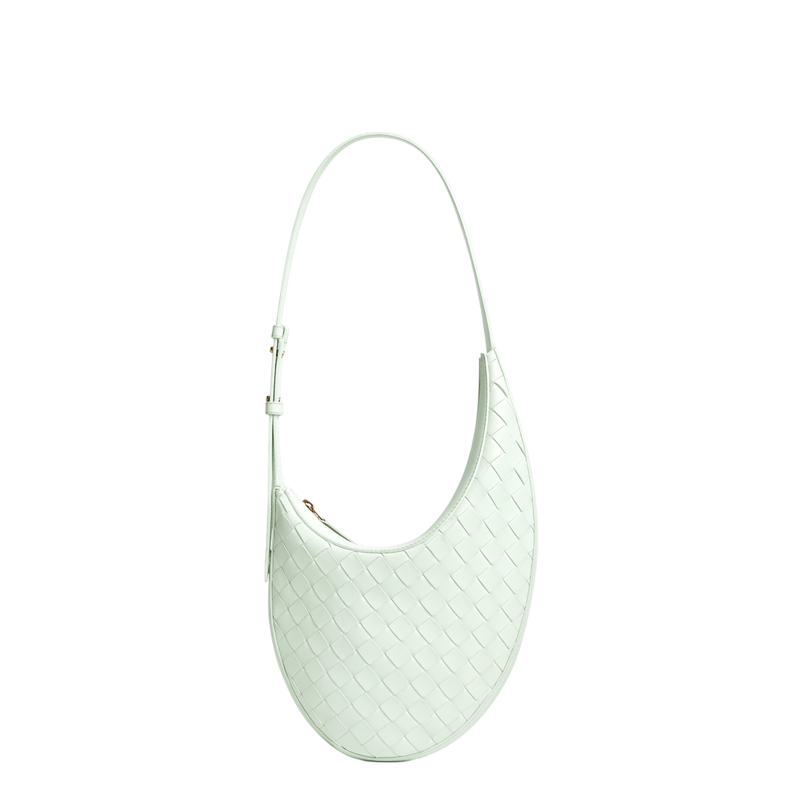 Intrecciato Small Leather Shoulder Bags - Pastel green - Image 4
