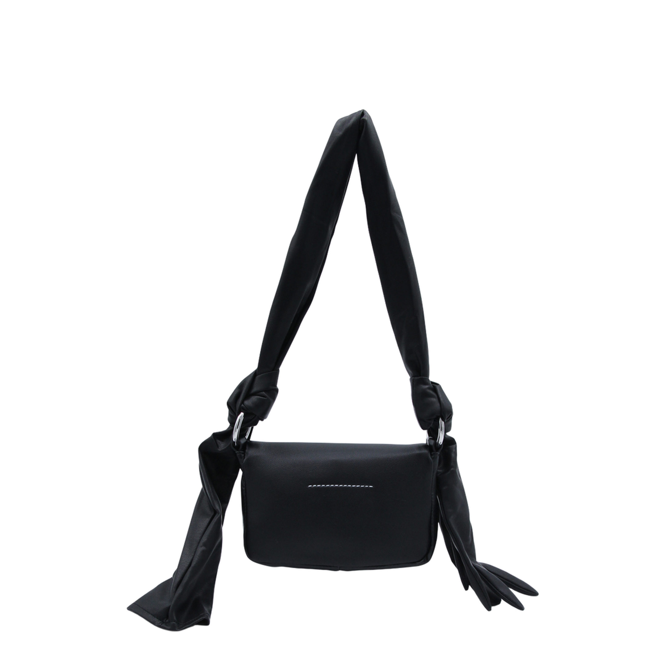 Glove Small Coated Polyester Shoulder Bag - Black - Image 6