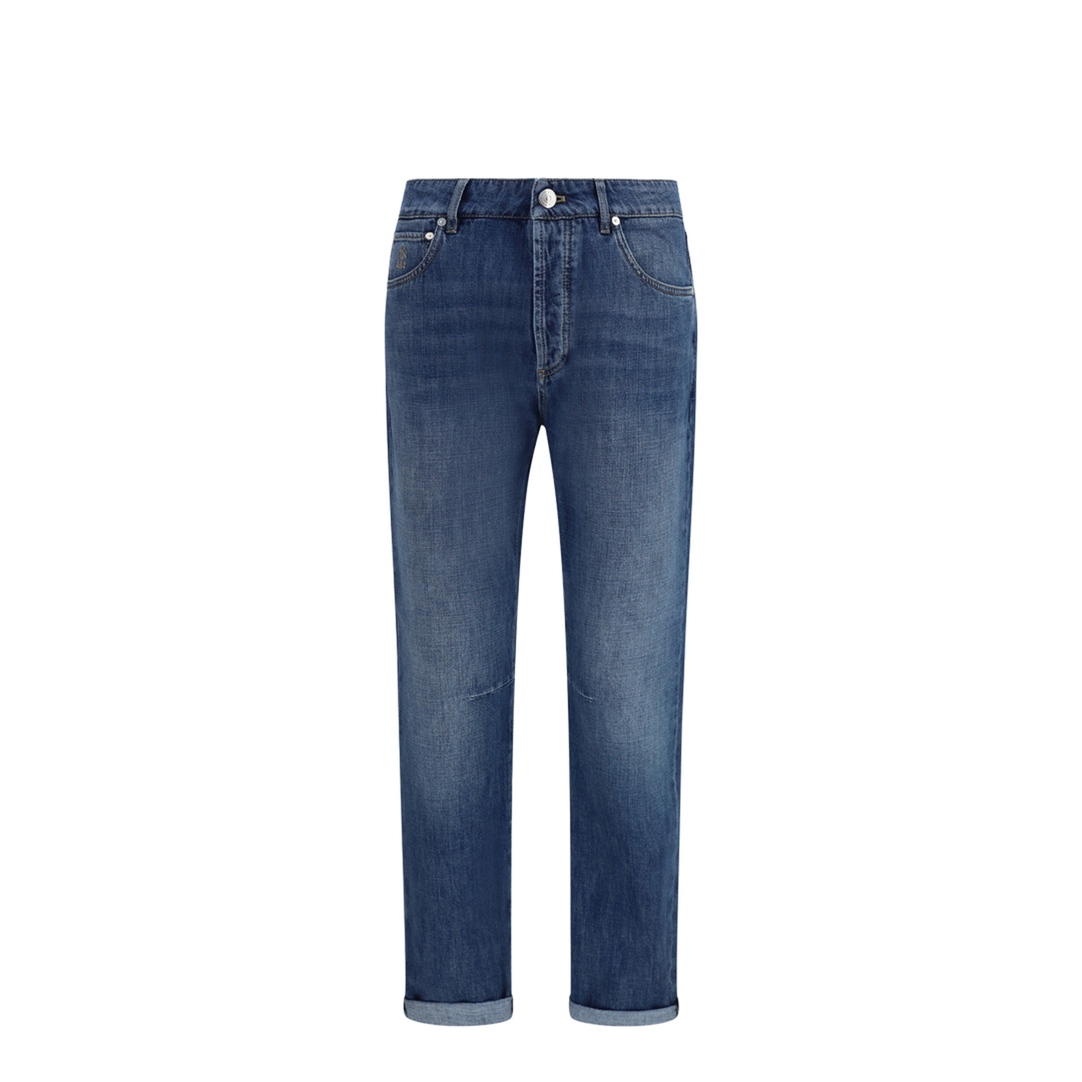 Straight Five-Pocket Jeans in Cotton - Image 1