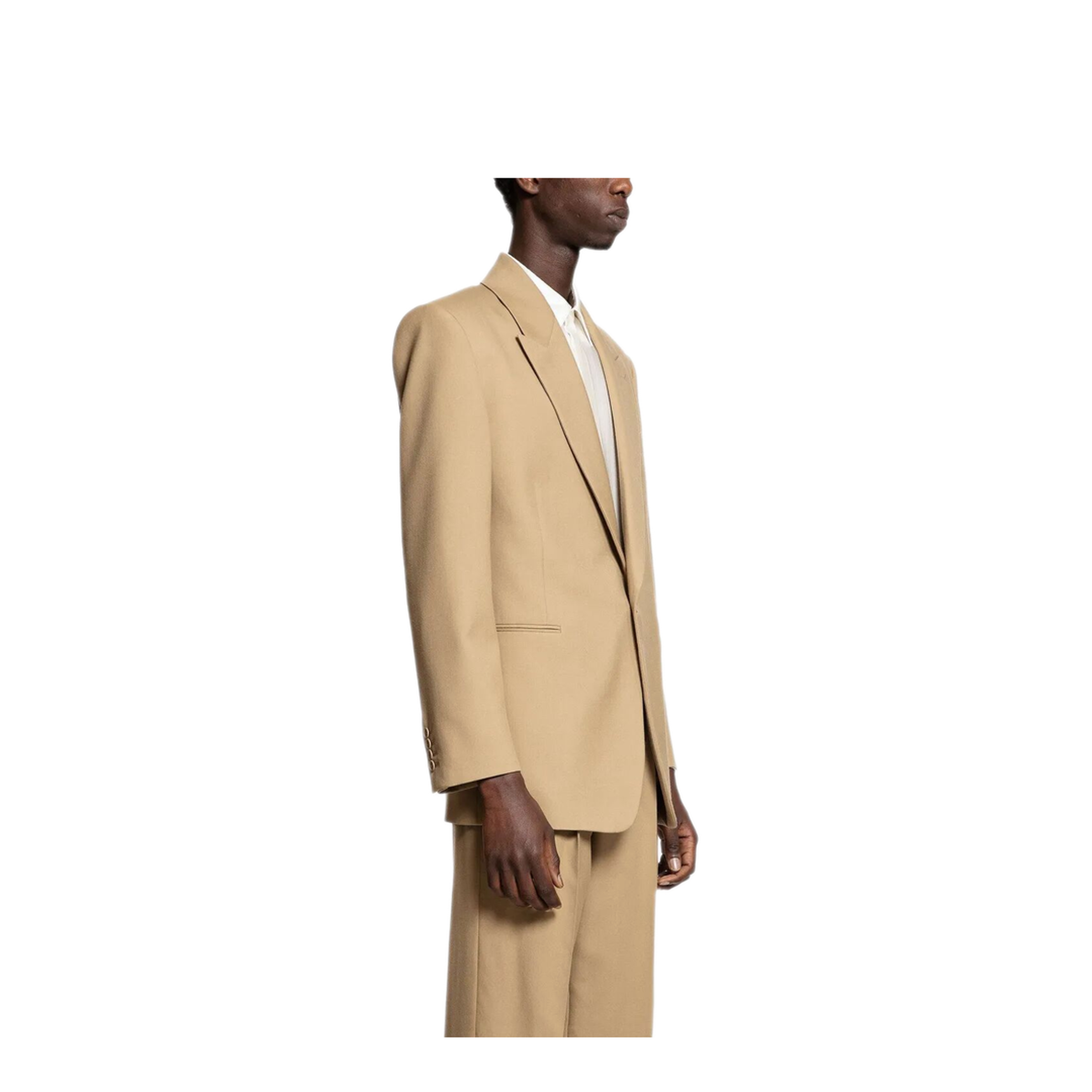 Wool Gabardine Single-Breasted Jacket - Image 3