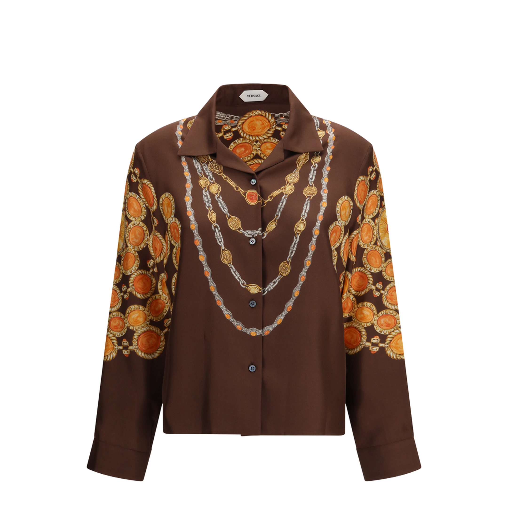 Chain Print Buttoned Shirt - Image 1