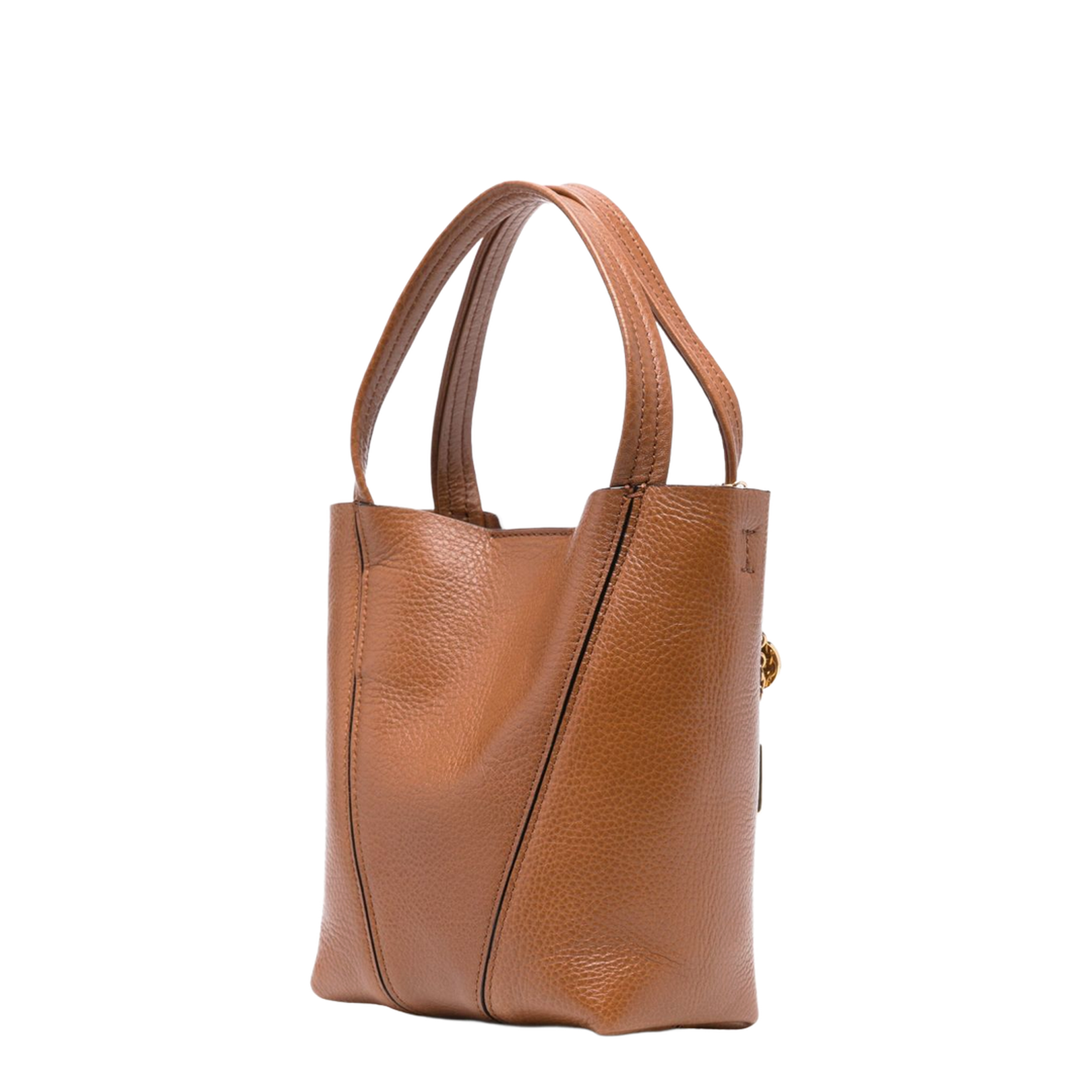 Small Spin Tote Bag in Grained Leather - Image 4