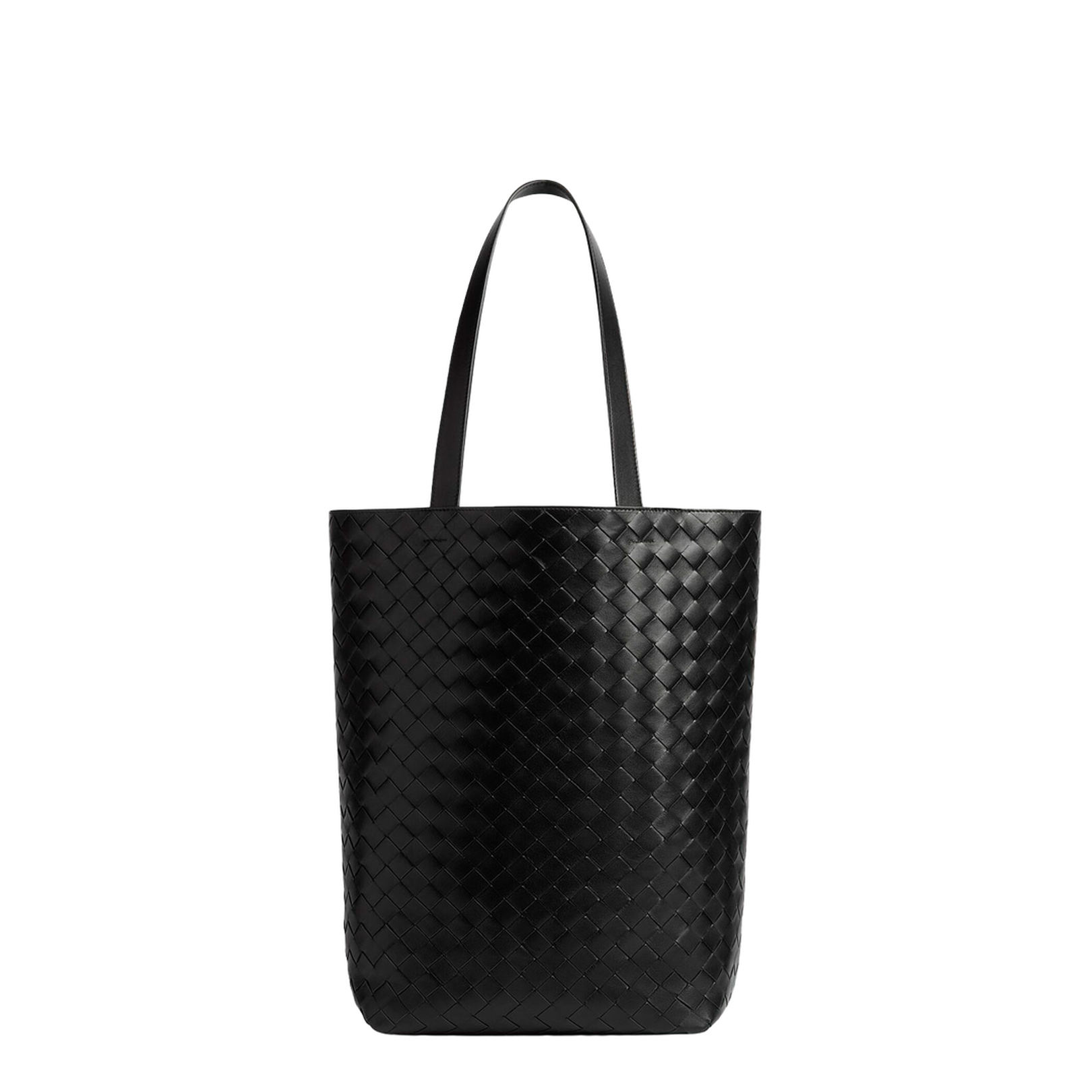 Intrecciato Small Leather Tote Bags - Black - Image 5