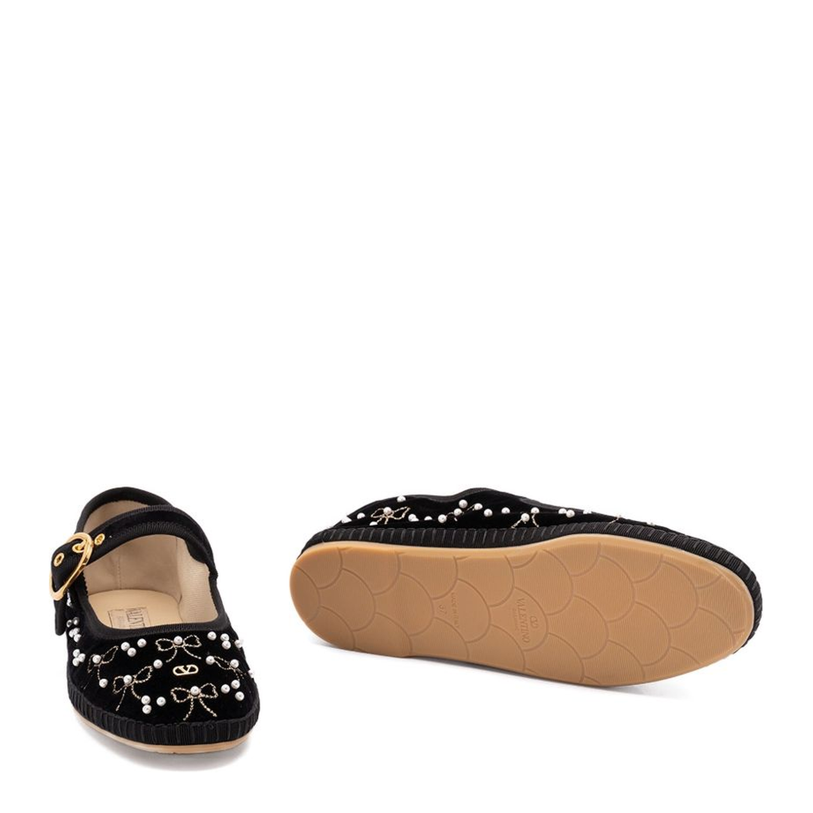 Black Garavani Flat Shoes - Image 3