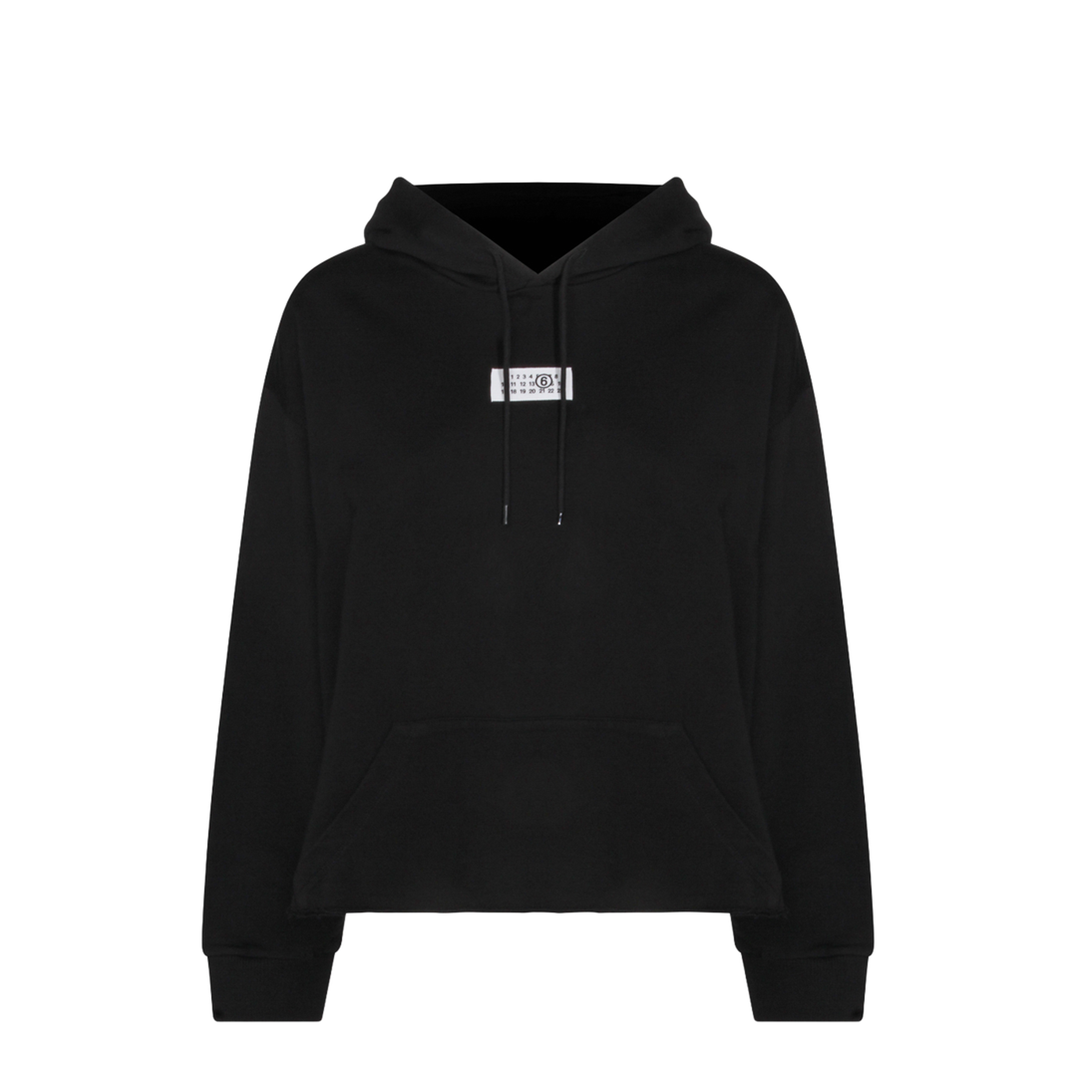 Black Cotton Hoodie - Image 1