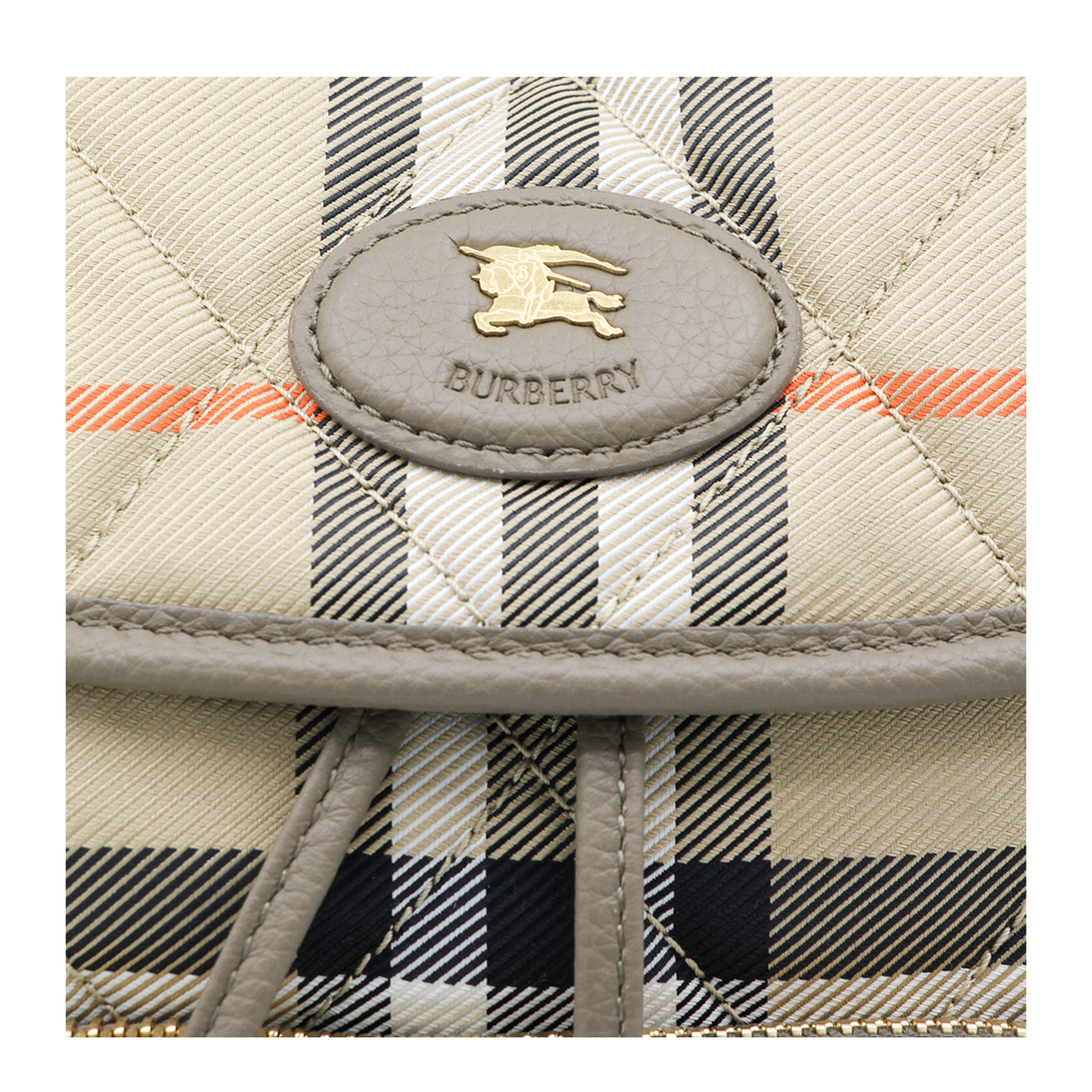 Horseshoe Mini Quilted Polyamide Backpack - Sand Beige - Image 7