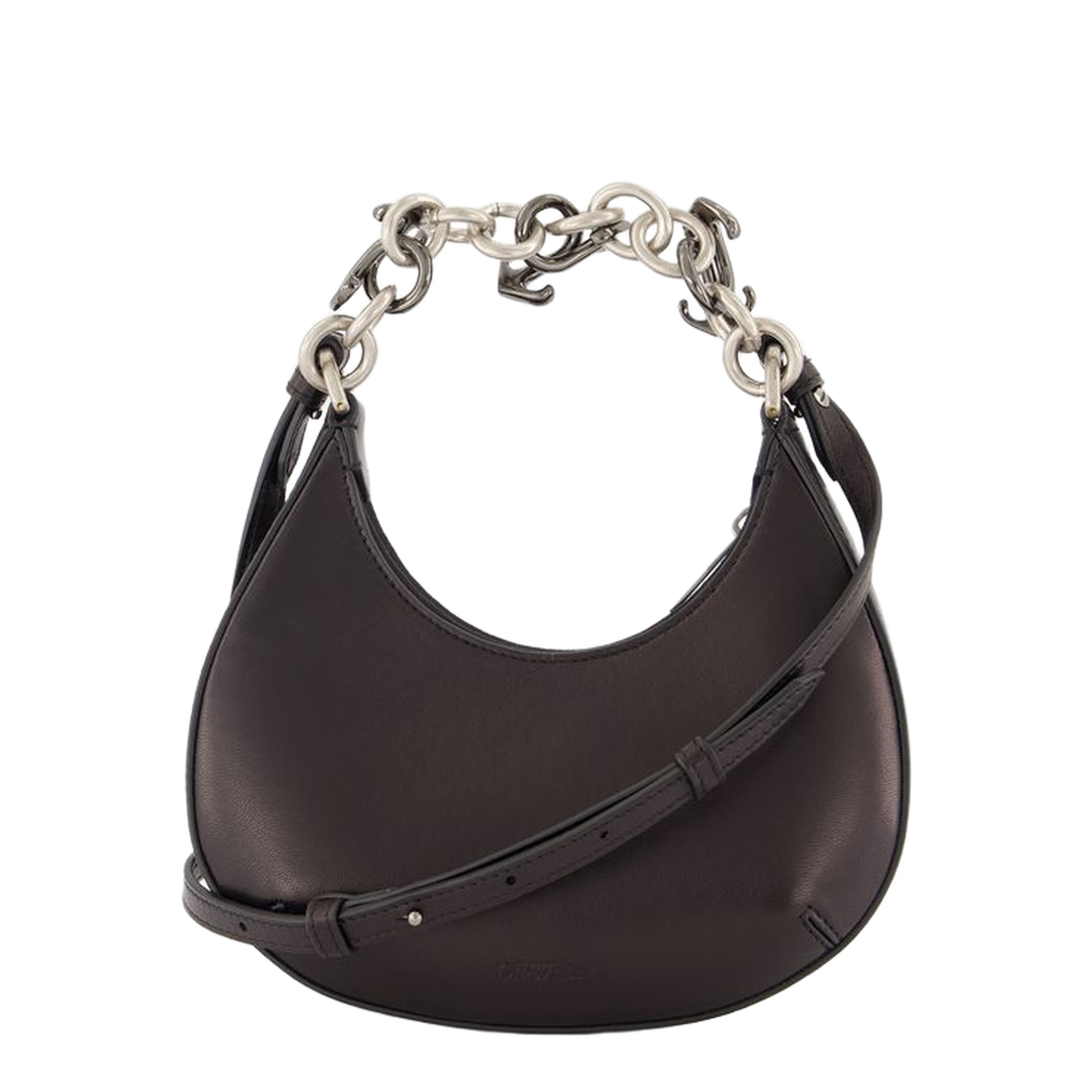 Hemisphere Cotton Shoulder Bag - Black - Image 5