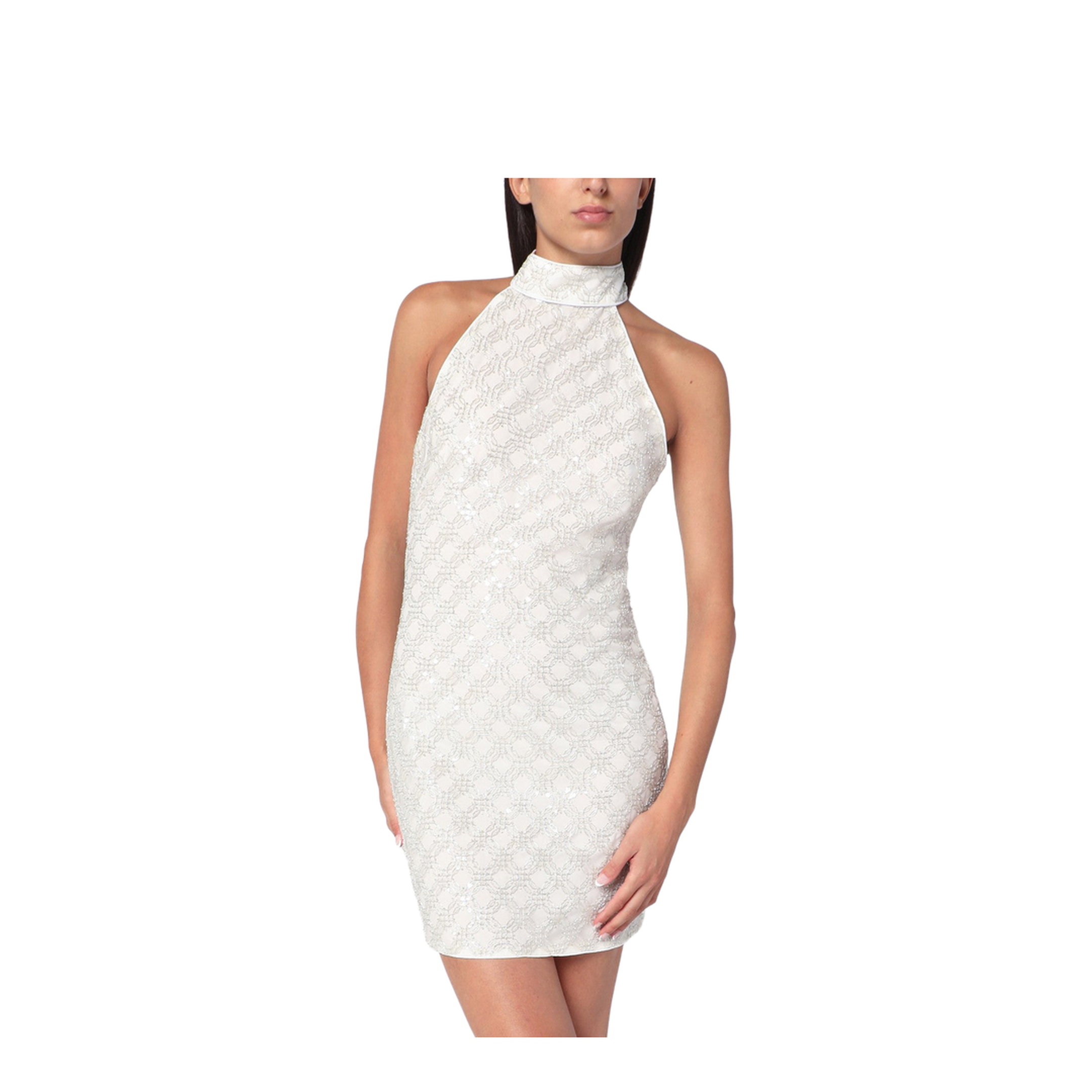 Cream-colored dress with sequins - Image 1