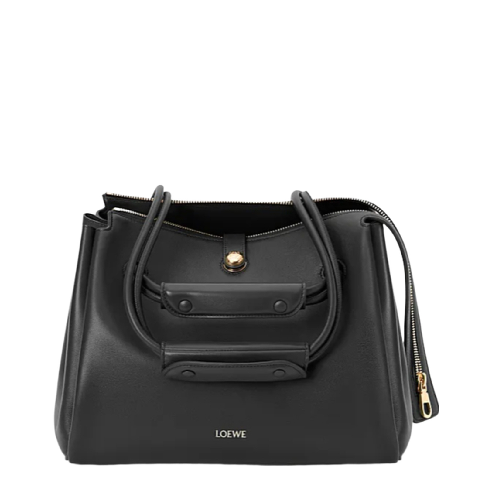Pebble Pouch in Smooth Calfskin Black - Image 1