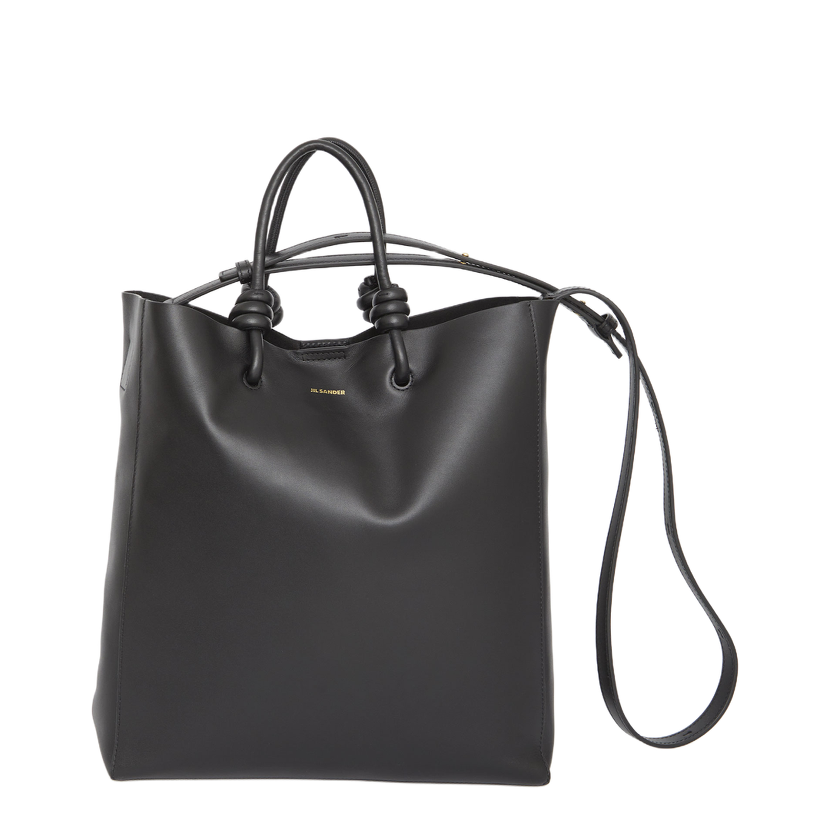 Knot-detail Leather Tote Bag - Image 2