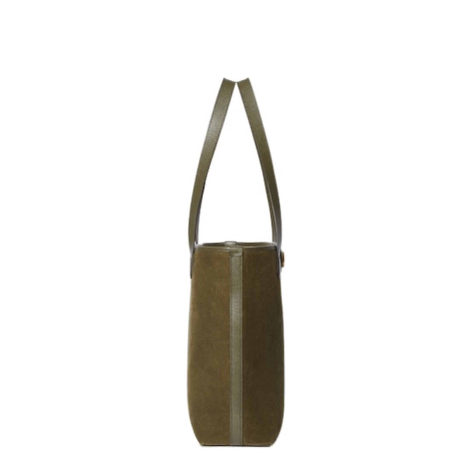 Ophidia Medium Tote Bag Dark Green Suede - Image 3