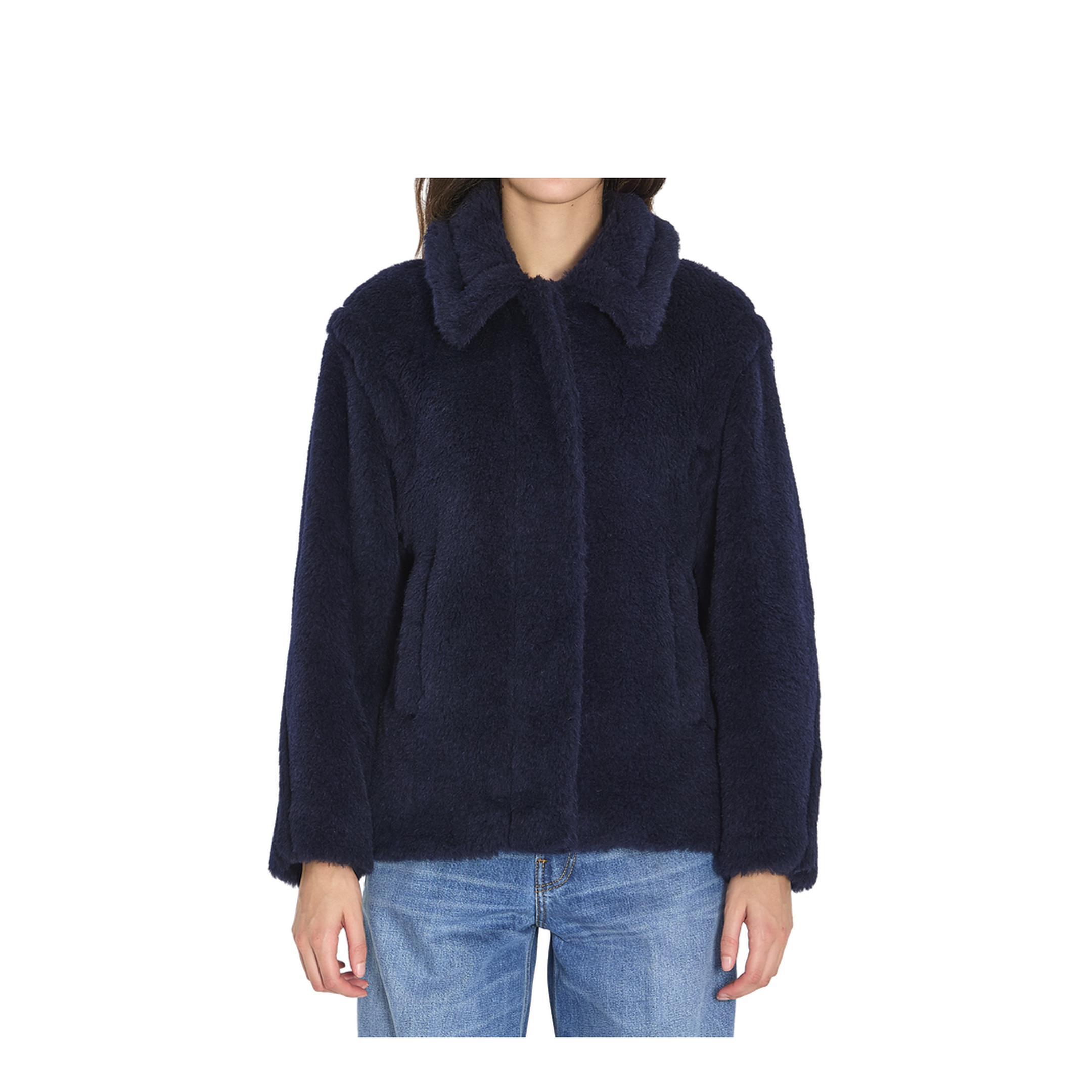 Cropped Teddy Coat - Image 1
