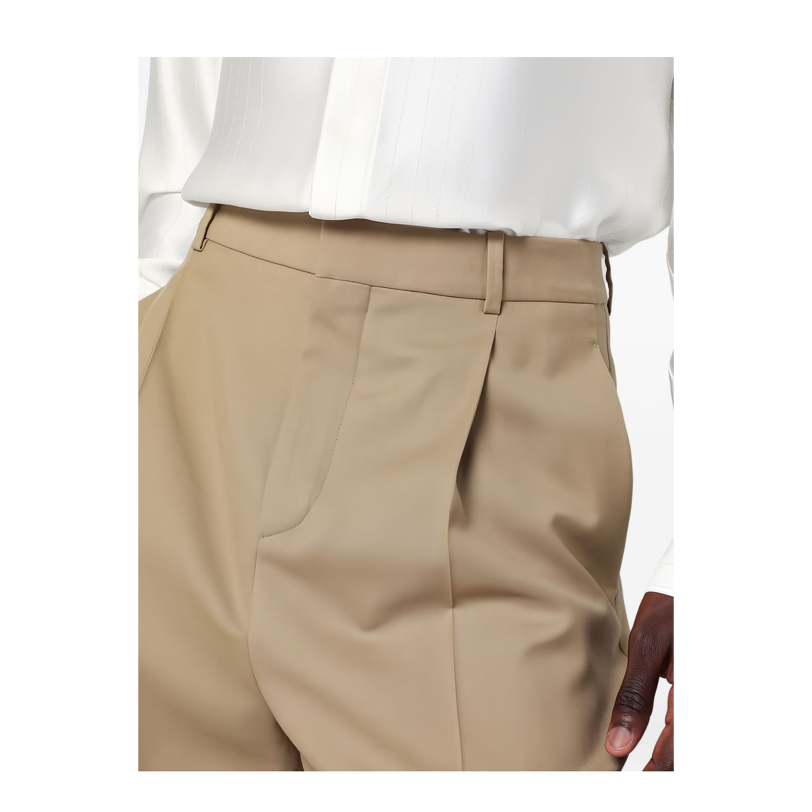 High-Waisted Pants in Wool Gabardine - Image 5