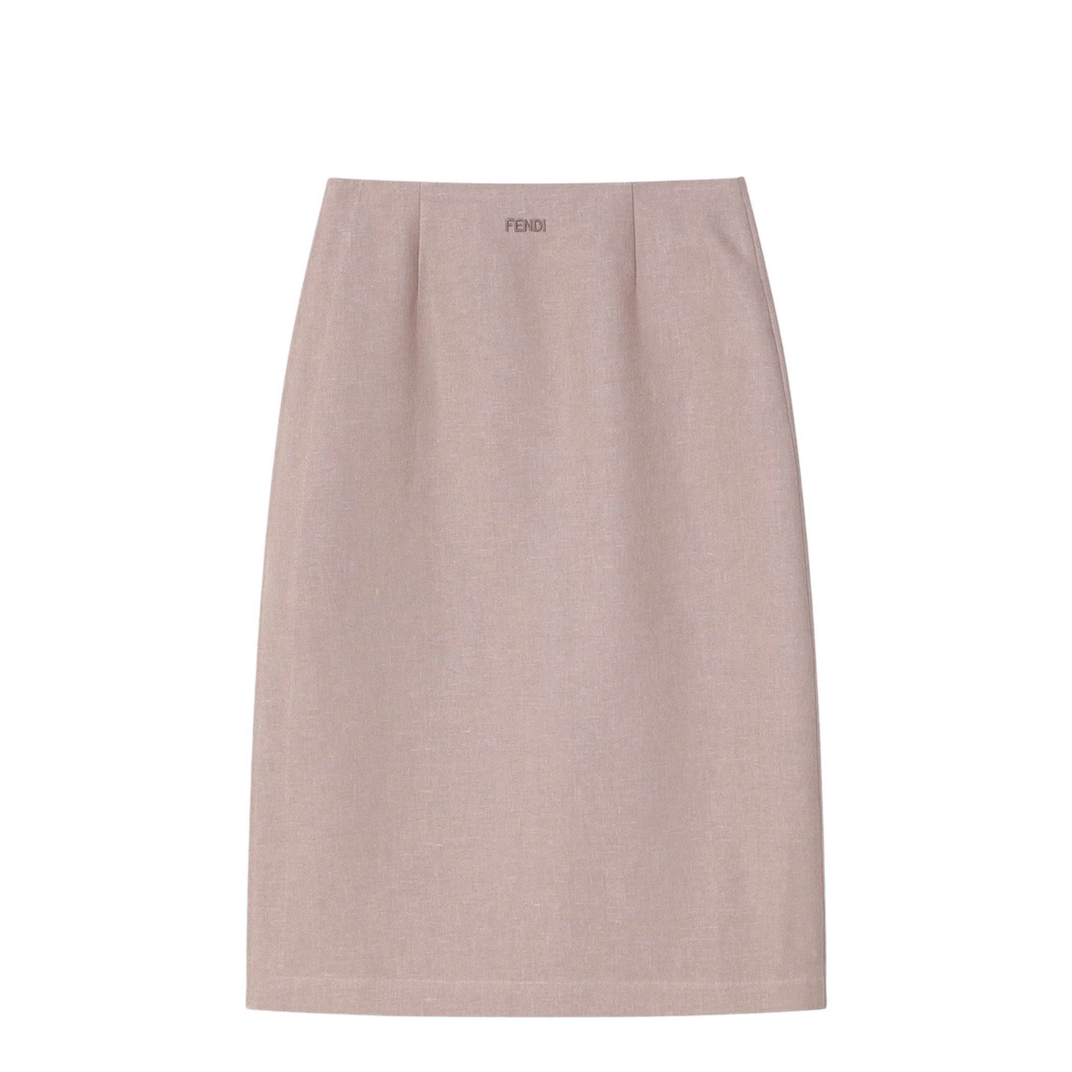 Linen Beige Longuette Skirt - Image 2
