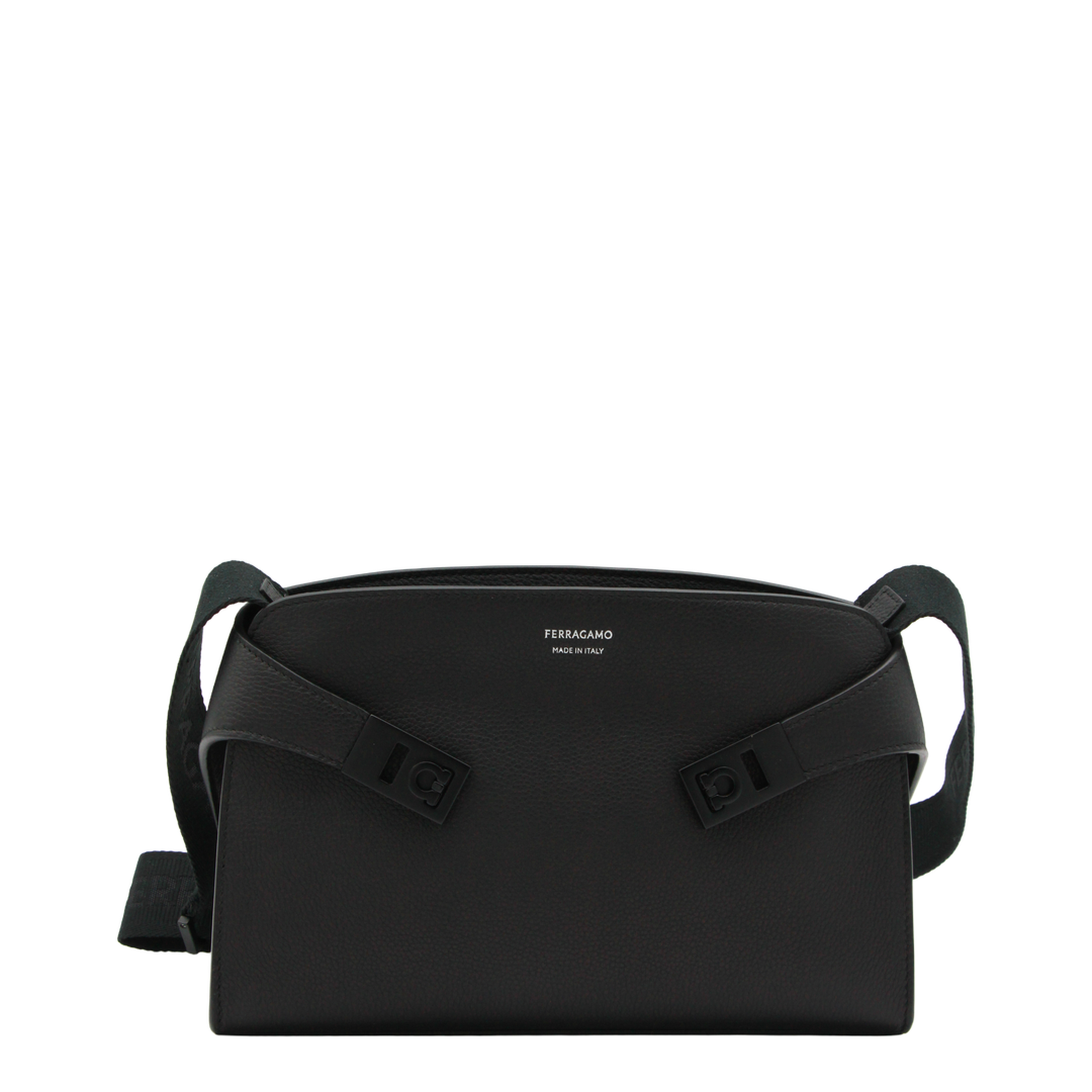 Hug Hammered Calfskin Messenger Bag - Nero - Image 2