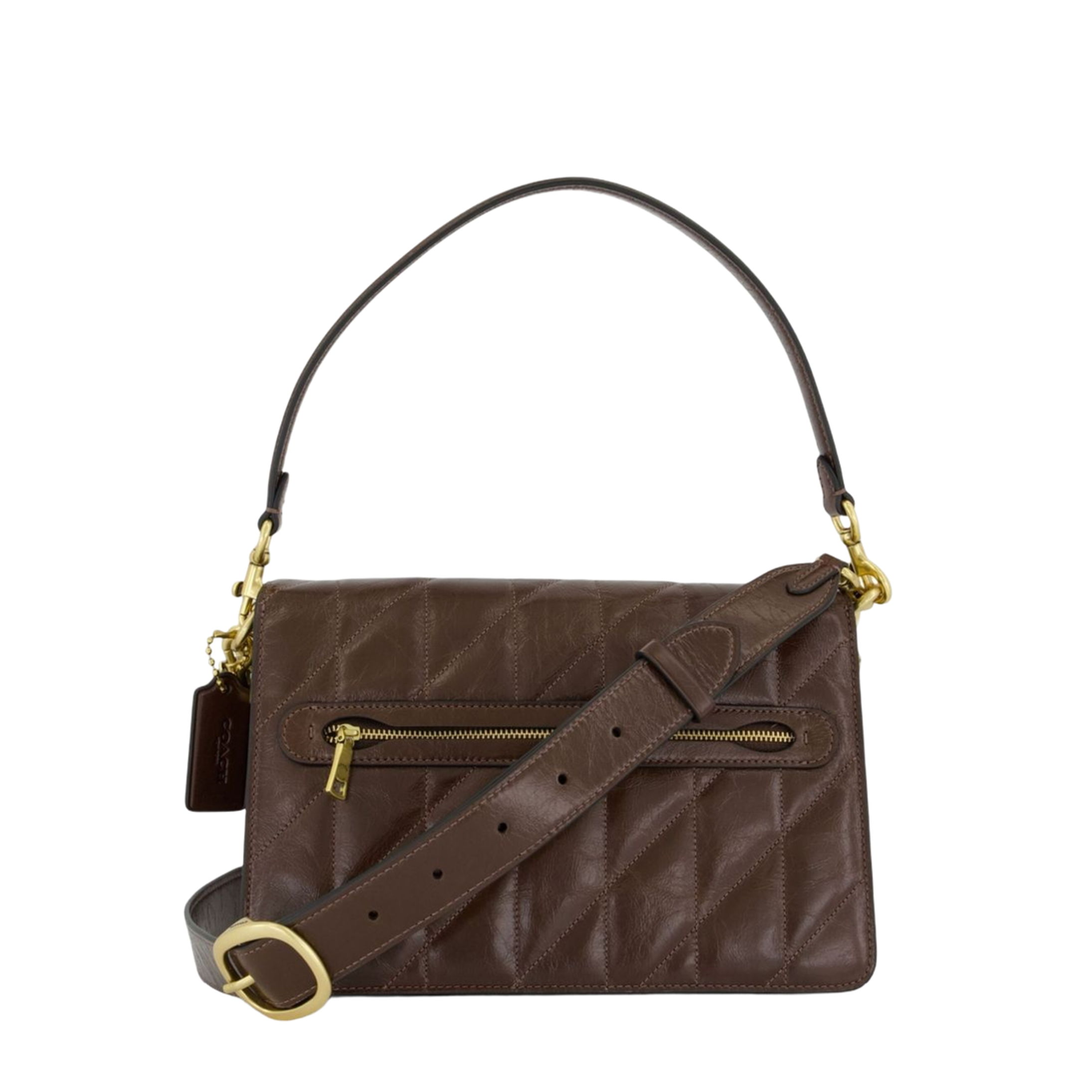 Chain Tabby Medium Glazed Leather Shoulder Bag - Maple - Image 3