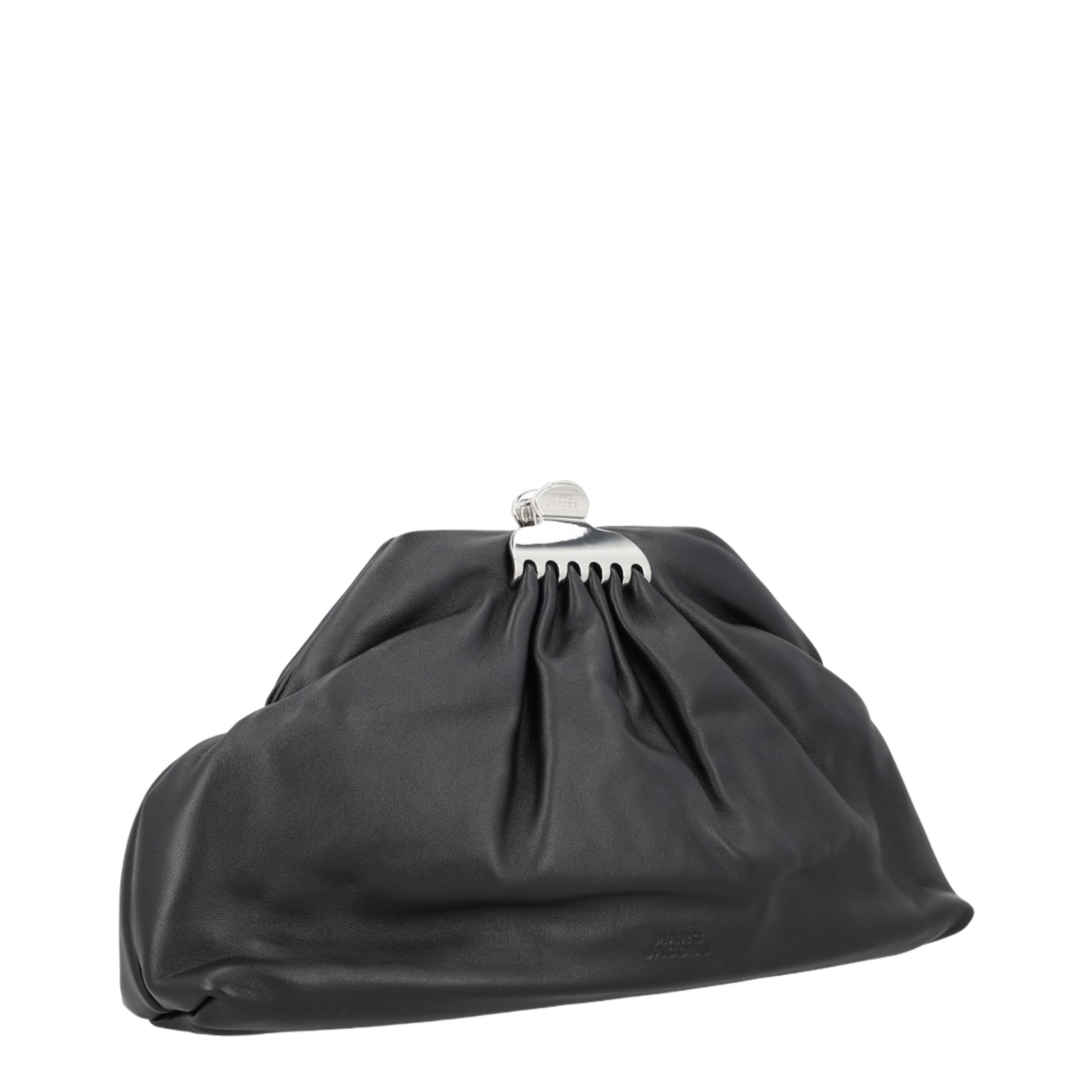 The Glam Clutch TU Smooth Leather Clutch - Black - Image 2