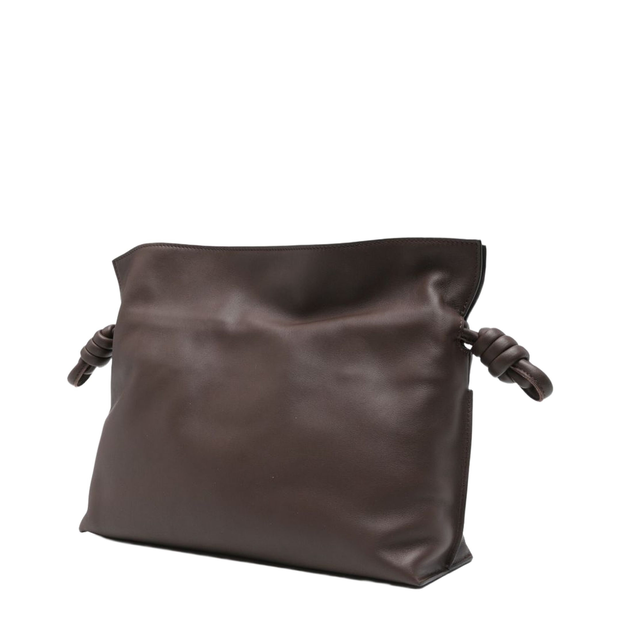 Flamenco Medium Leather Clutch Bag - Brown - Image 3