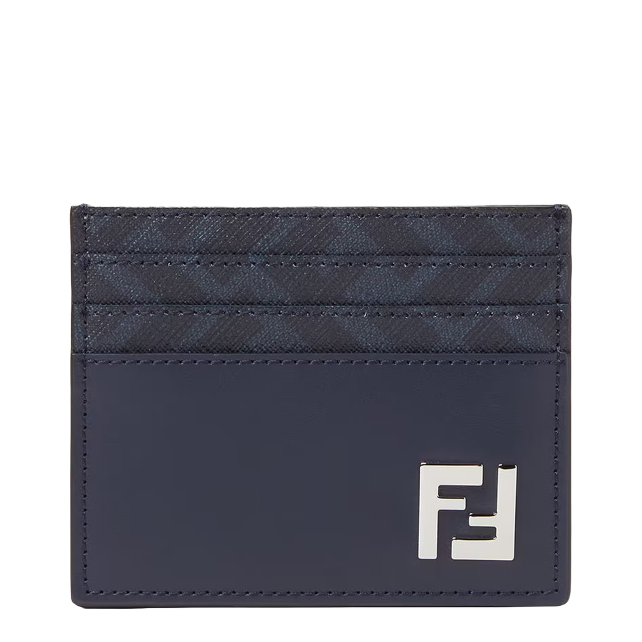 FF Squared Card Holder Leather Blue - Image 1