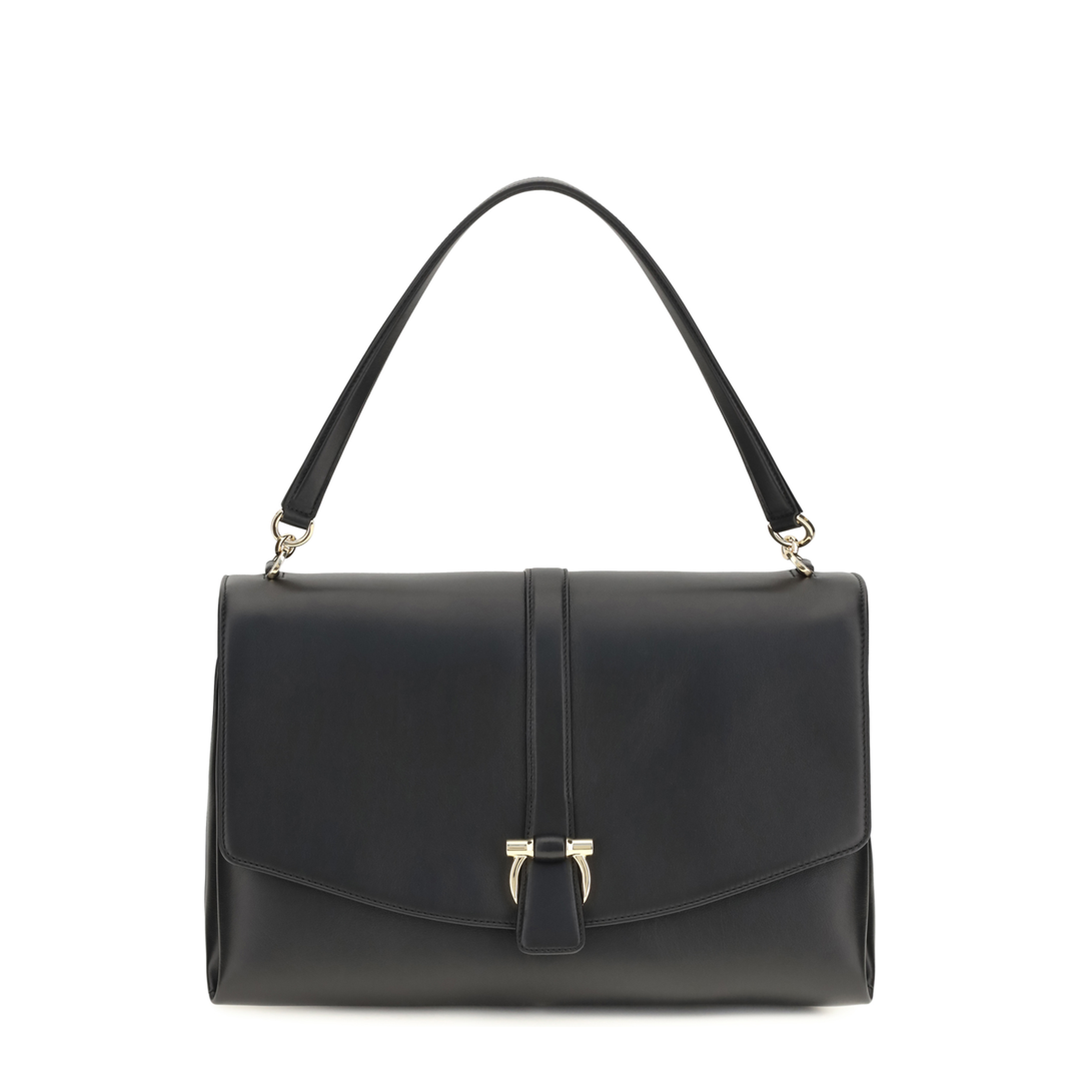 Large Calfskin Shoulder Bag - Black - Image 1