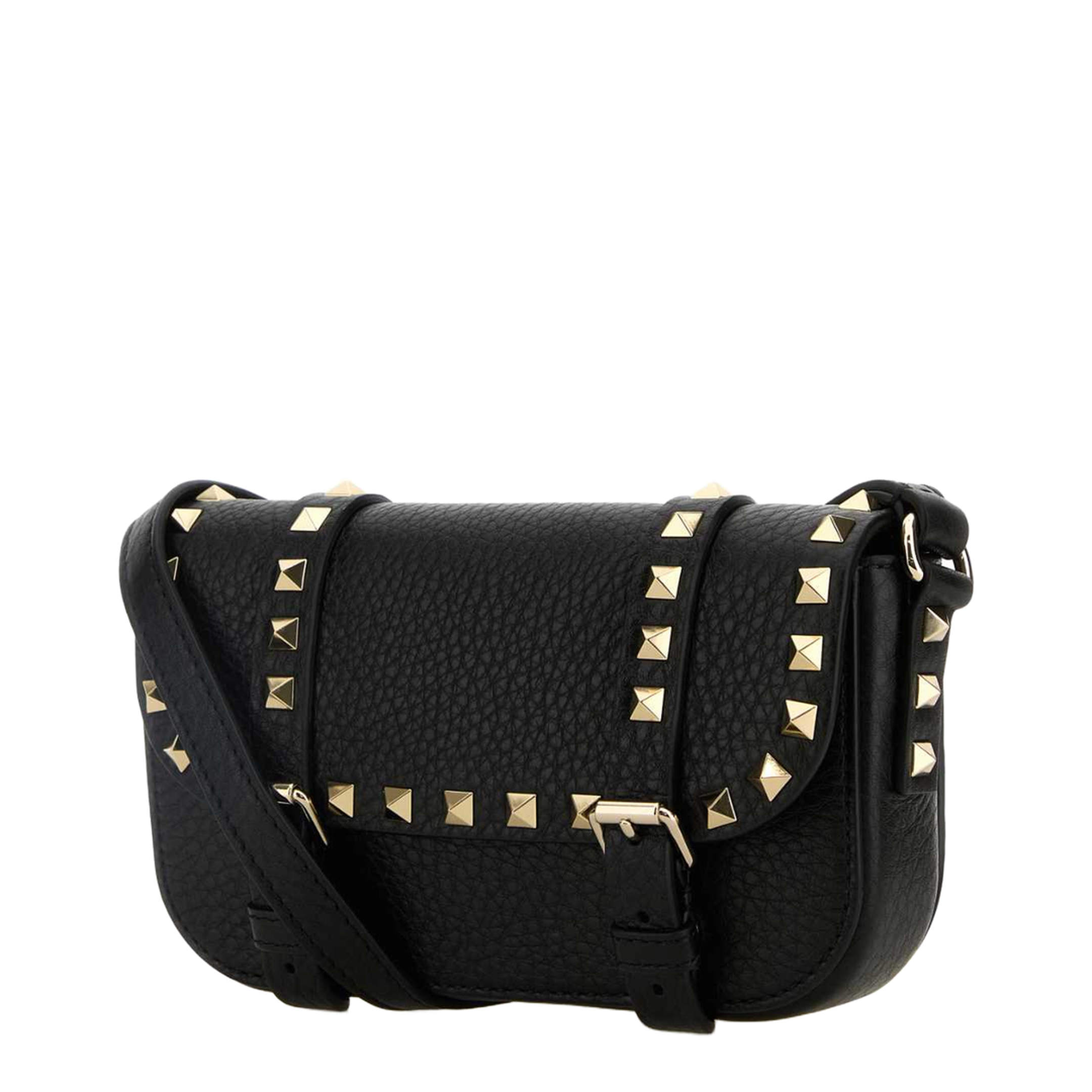 Rockstud Spike Lambskin Nappa Crossbody - Black - Image 3