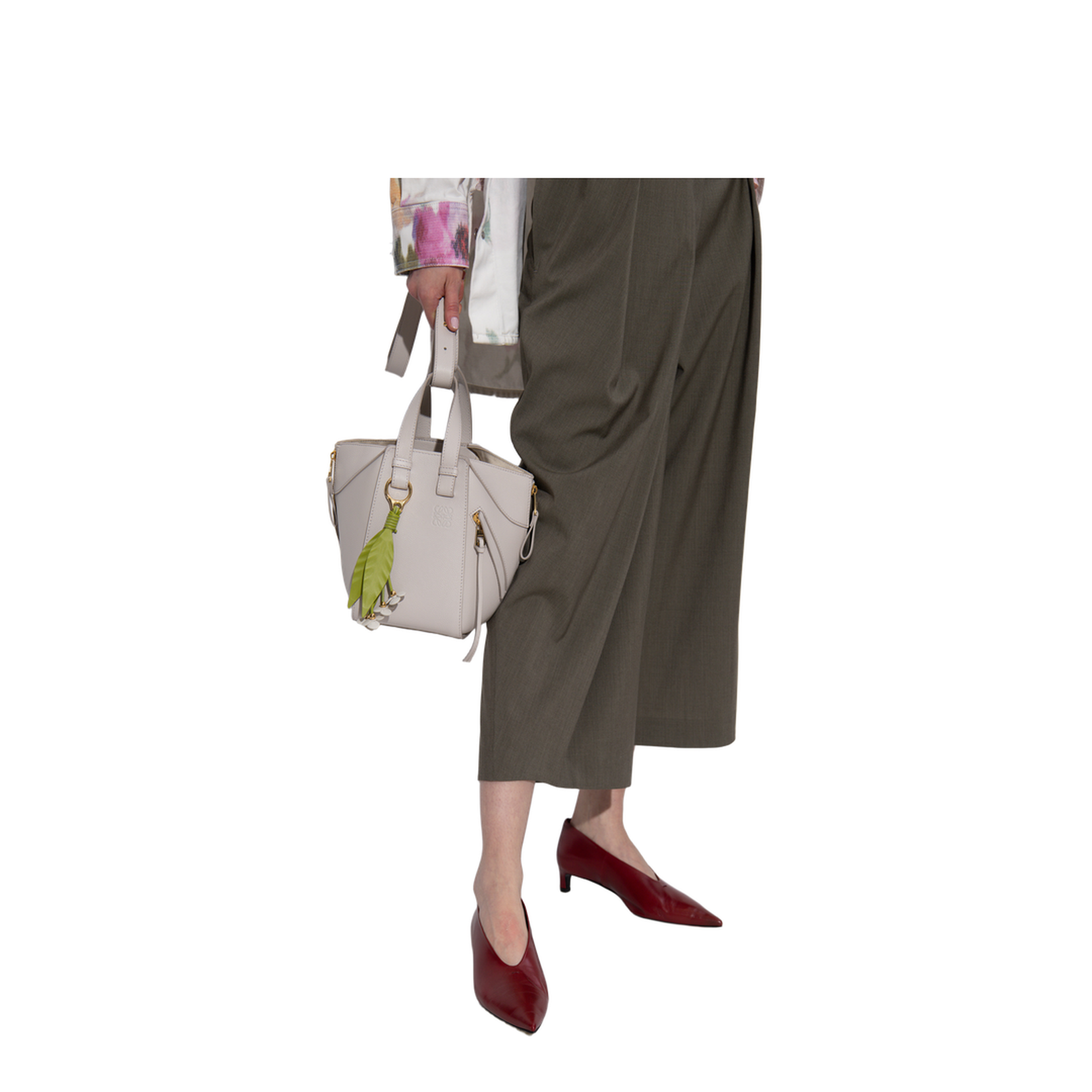 Compact Hammock Calfskin Handbag - Light Ghost - Image 2