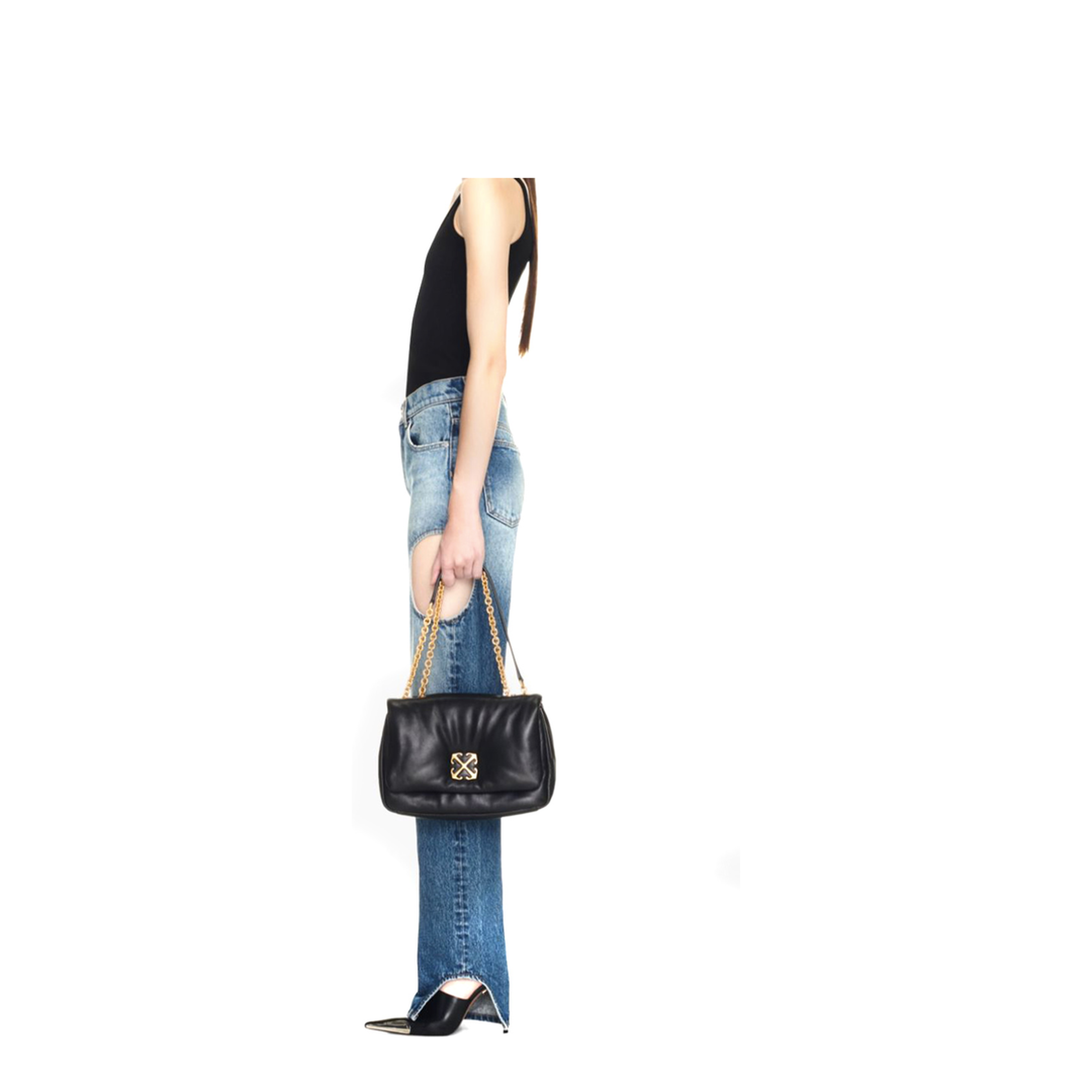 Jitney Puffer Shoulder Bag Black - Image 7