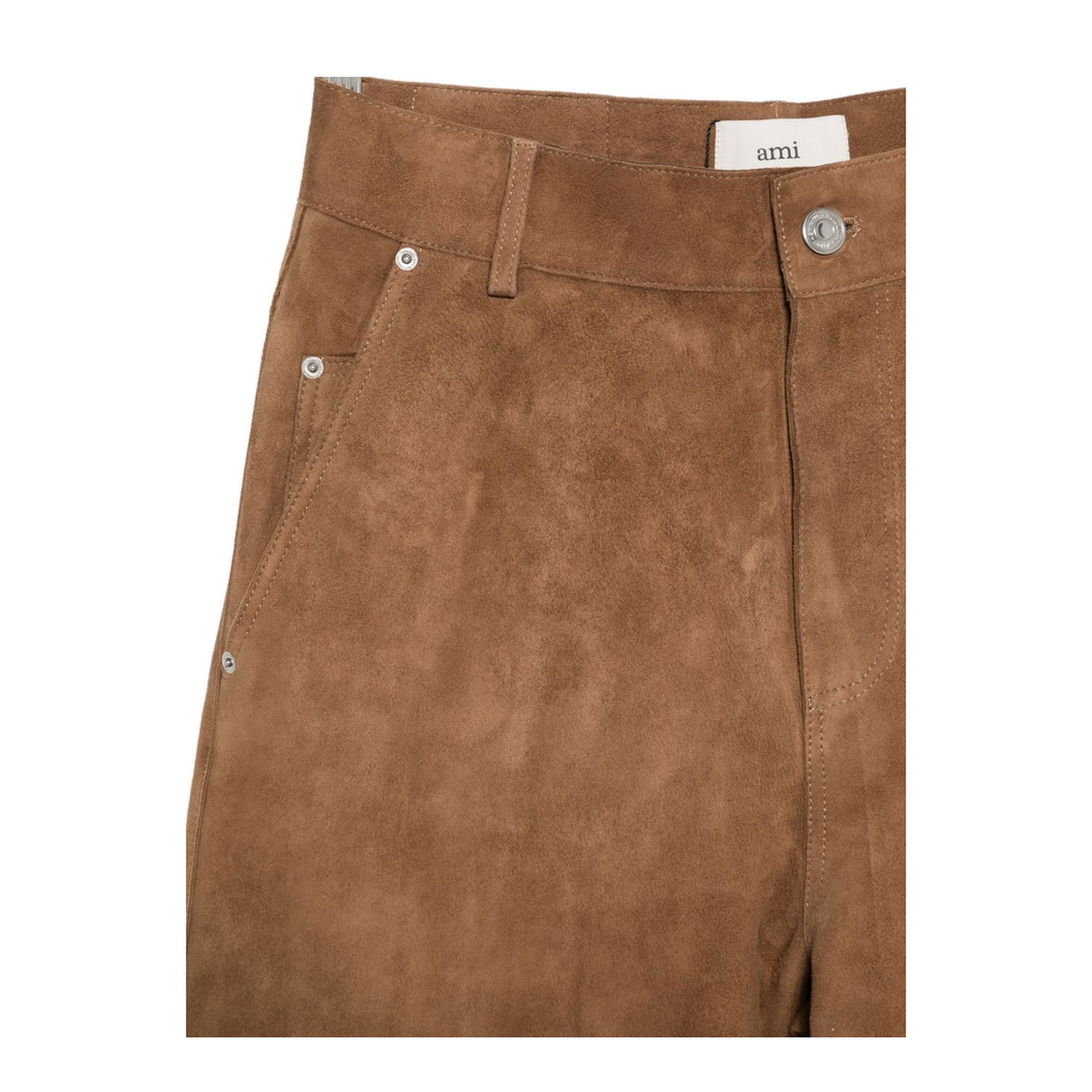 Trousers in Brown Suede - Image 2