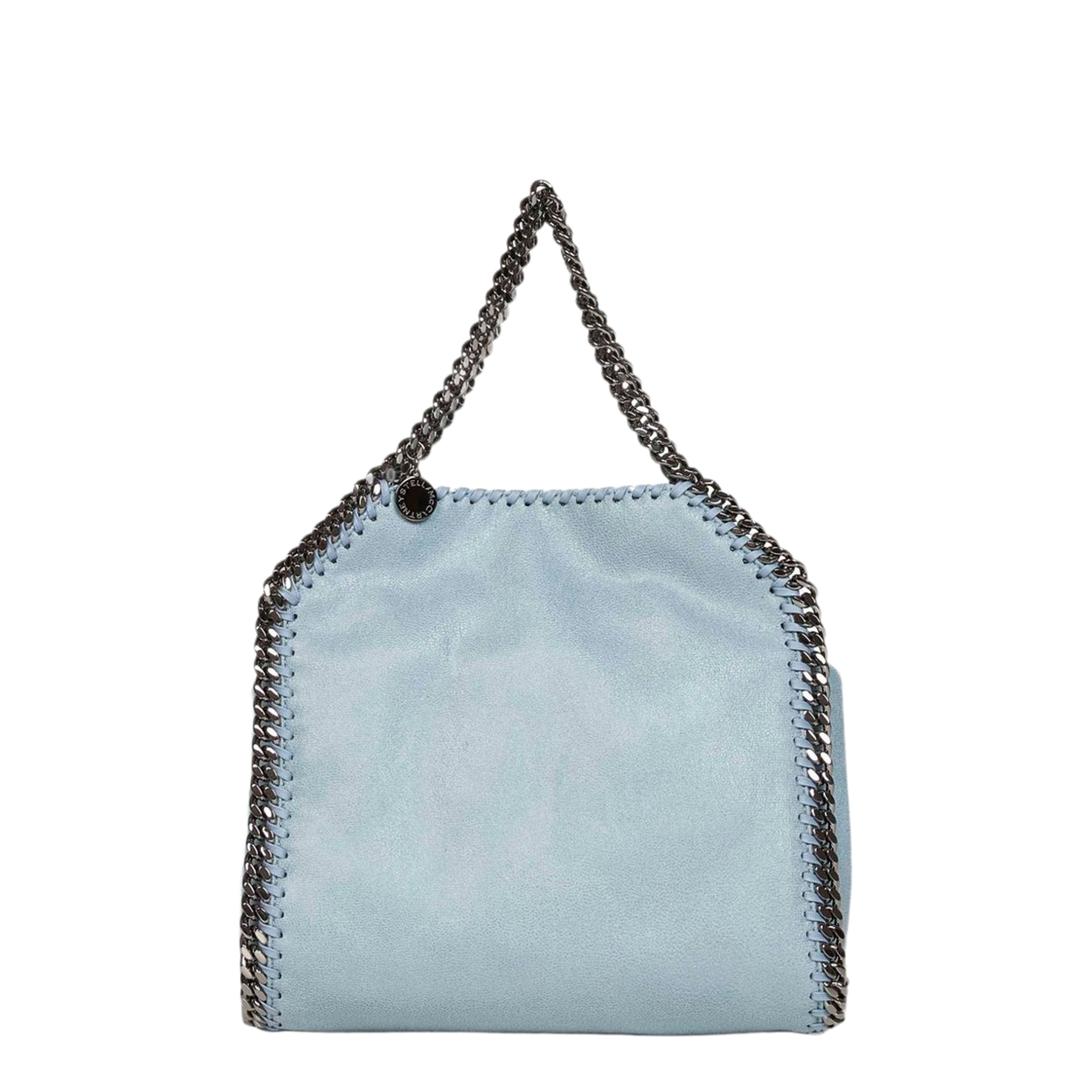 Falabella Mini Vegan Shaggy Deer Tote - Ice Blue - Image 1