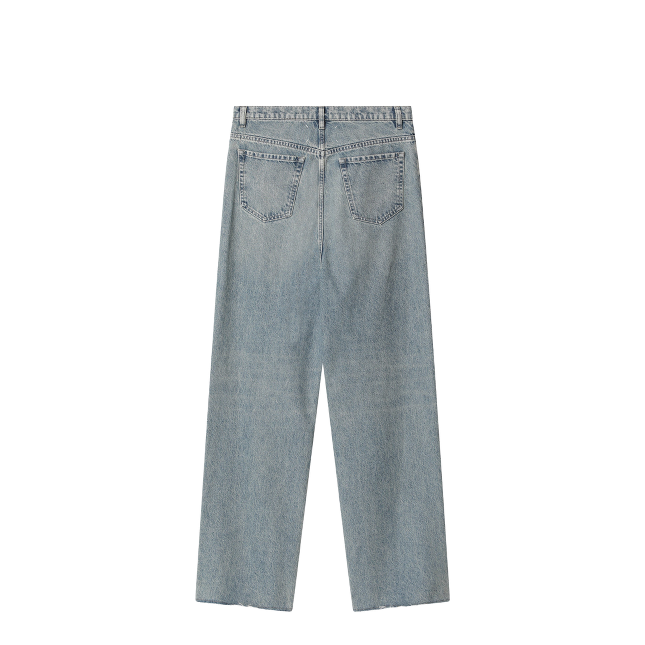 Wide-Leg Jeans In Cotton In Ice Blue - Image 2