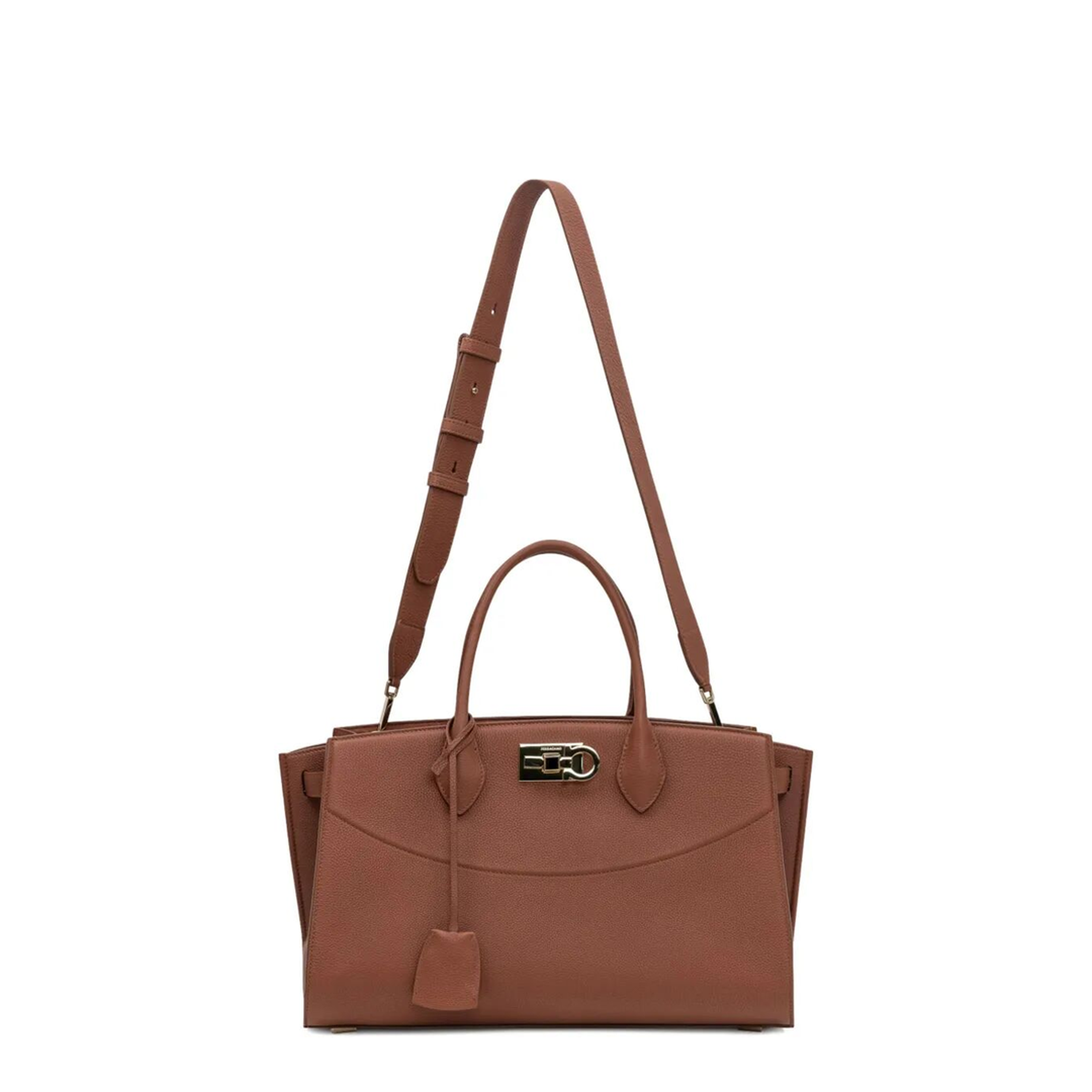 Studio Soft Large Calf Leather Handbag - New Cognac - Image 2
