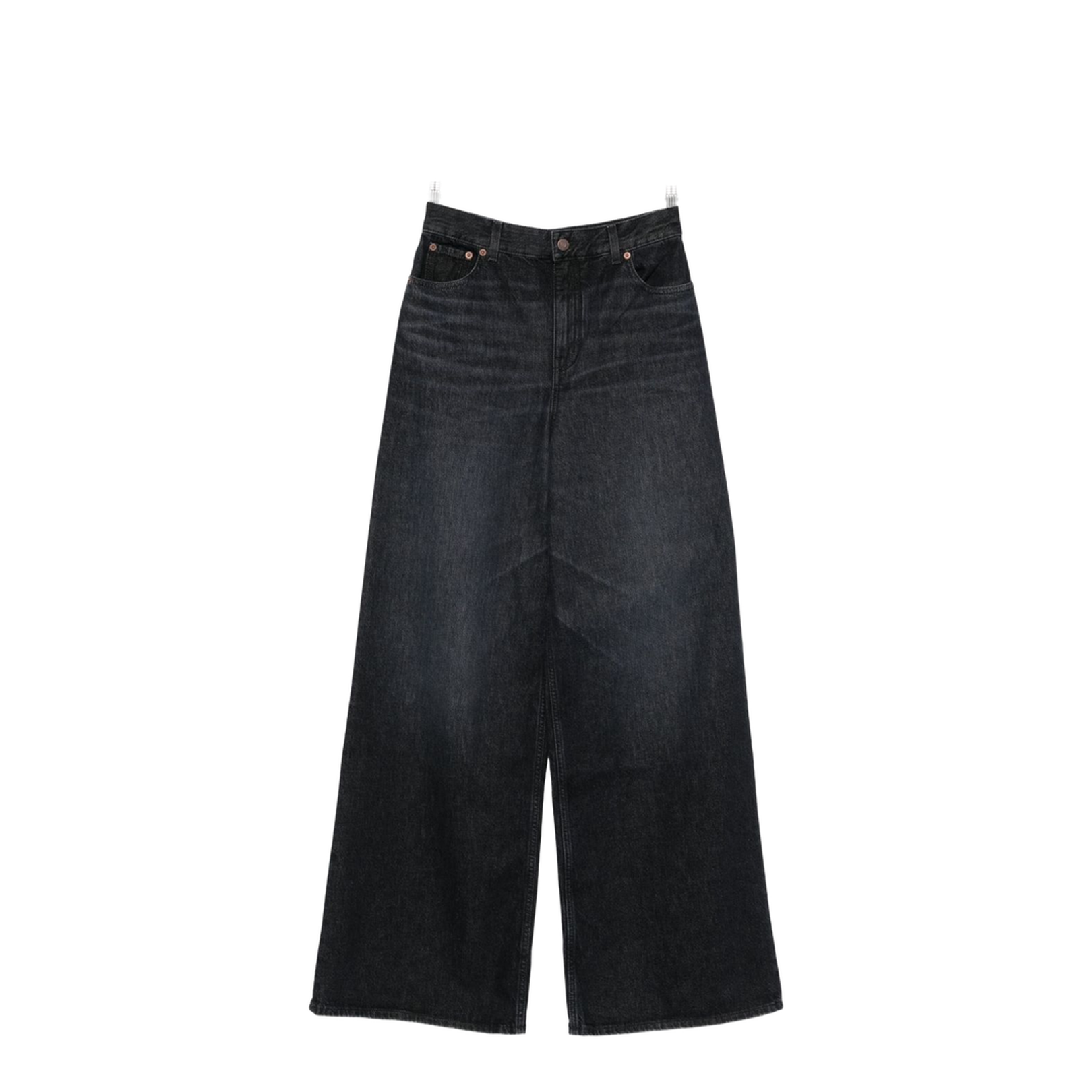 High-rise wide-leg jeans in denim - Image 1