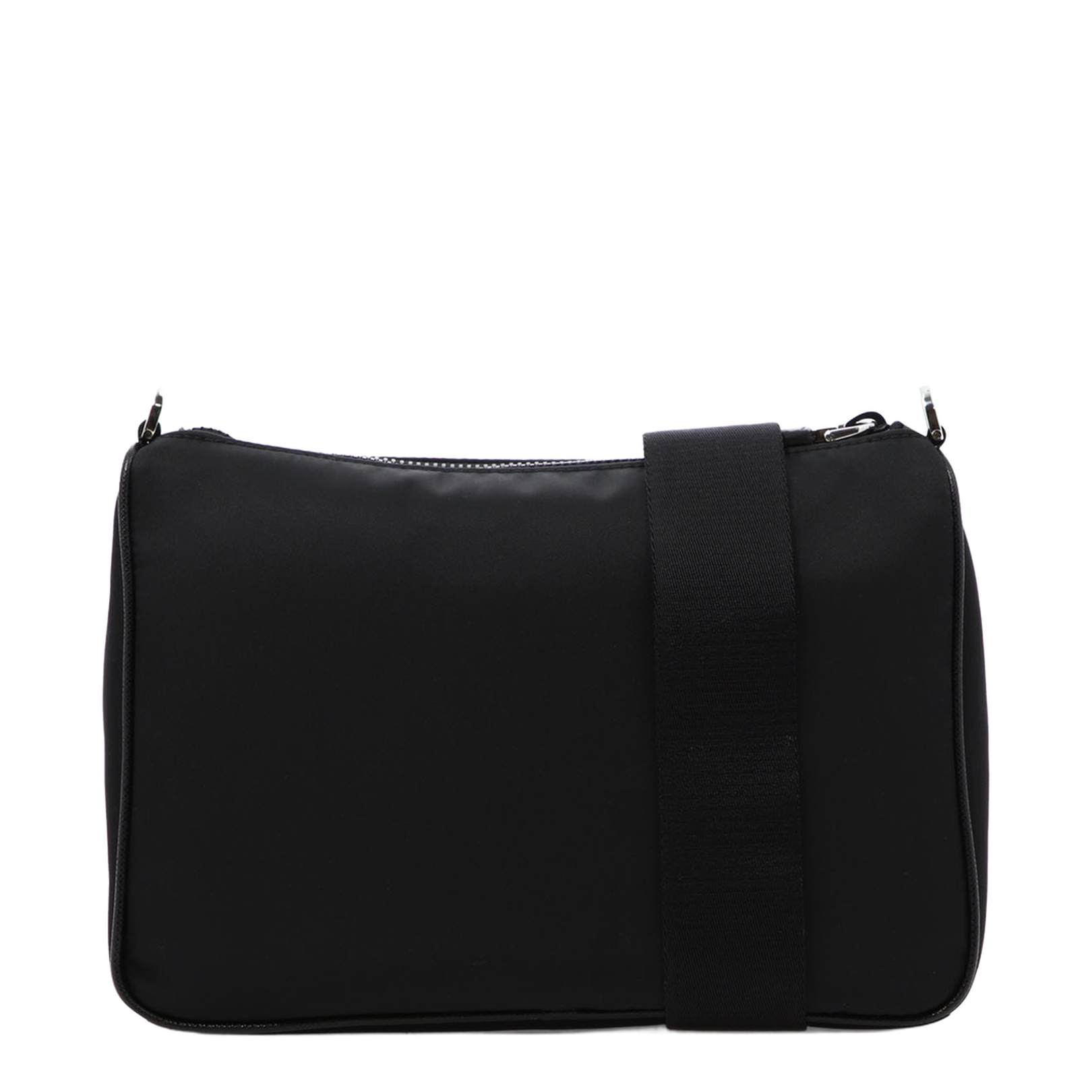 Re-Nylon and Saffiano Leather Shoulder Bag - Nero - Image 3