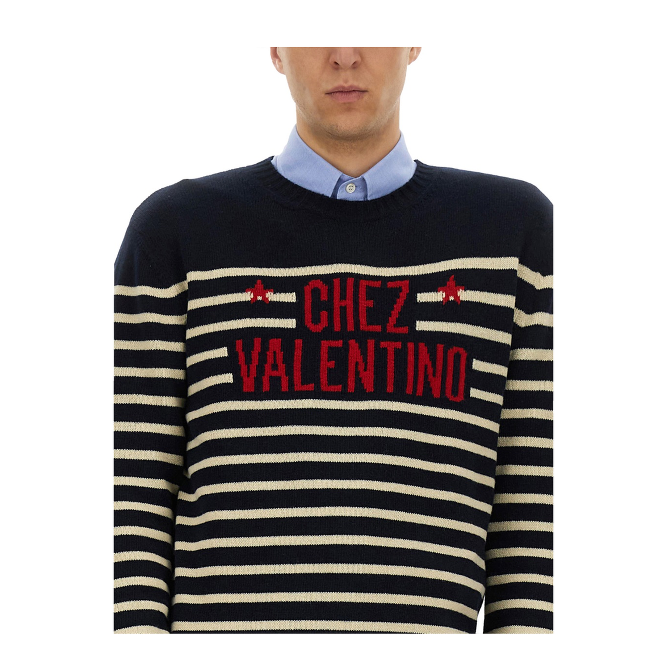 Men's Striped Wool Sweater - Image 4