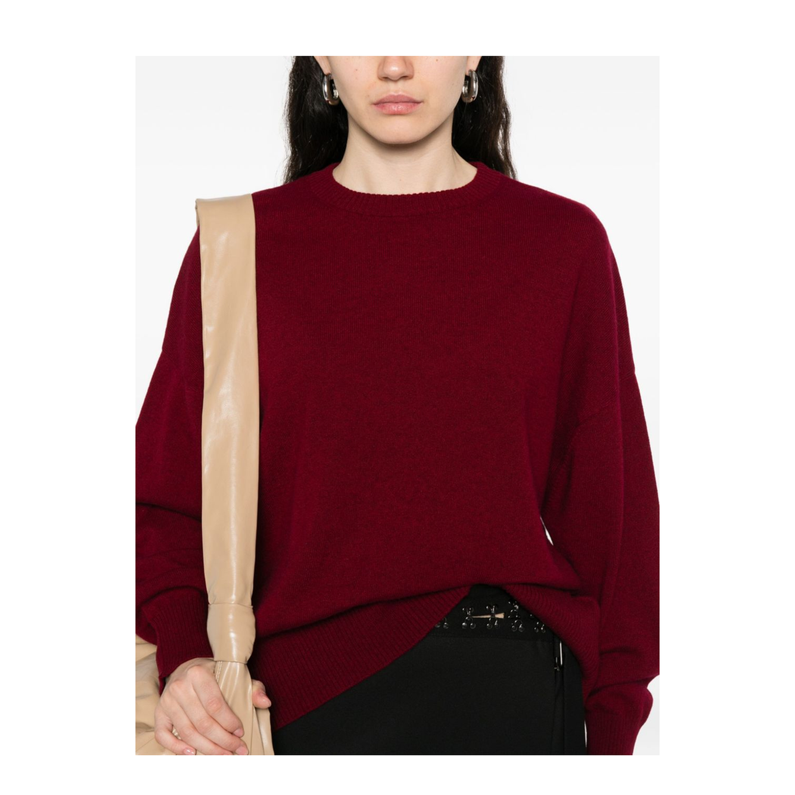 Cashmere Crewneck Sweater Brown - Image 2